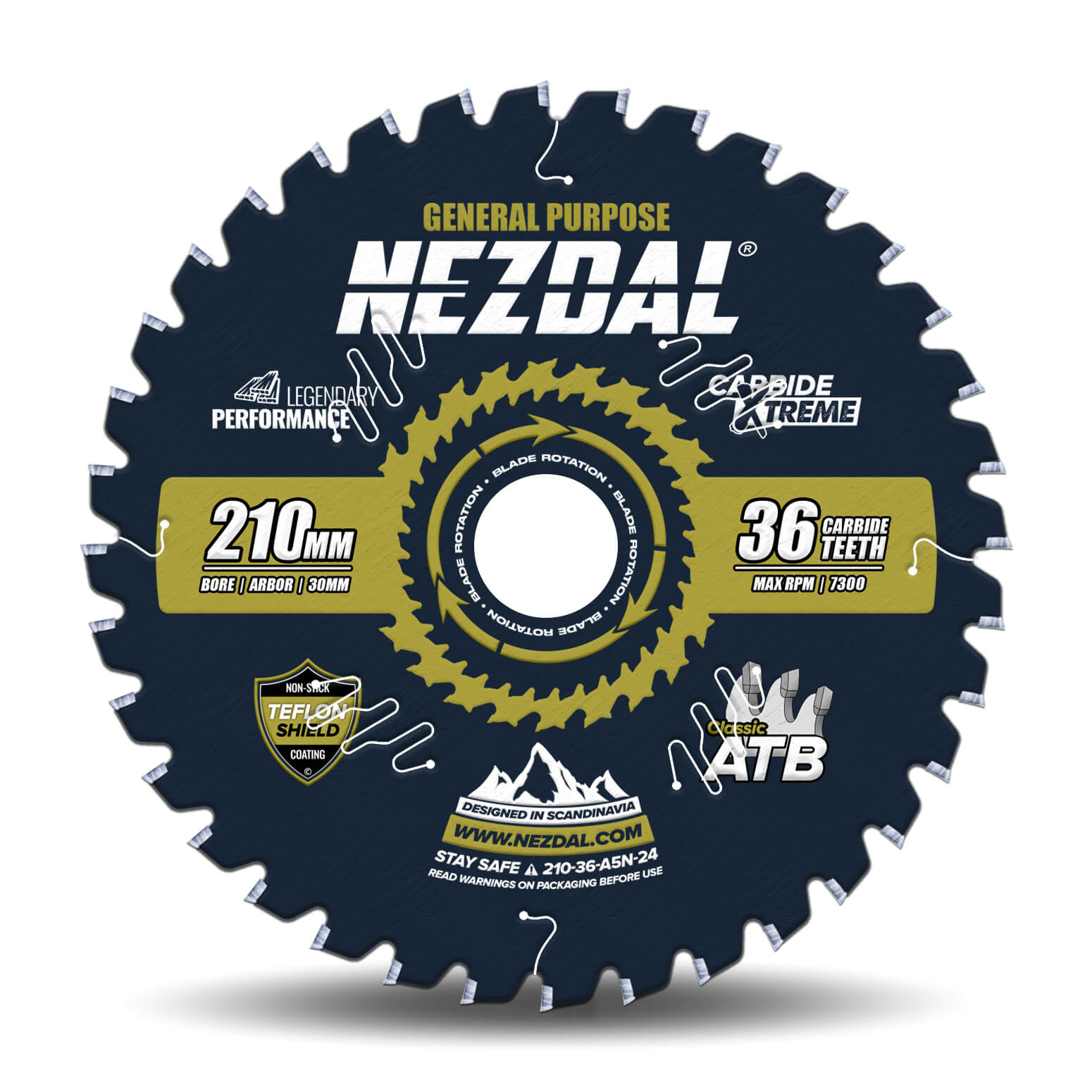 210mm | 36T | General Purpose | Wood | Miter Saw