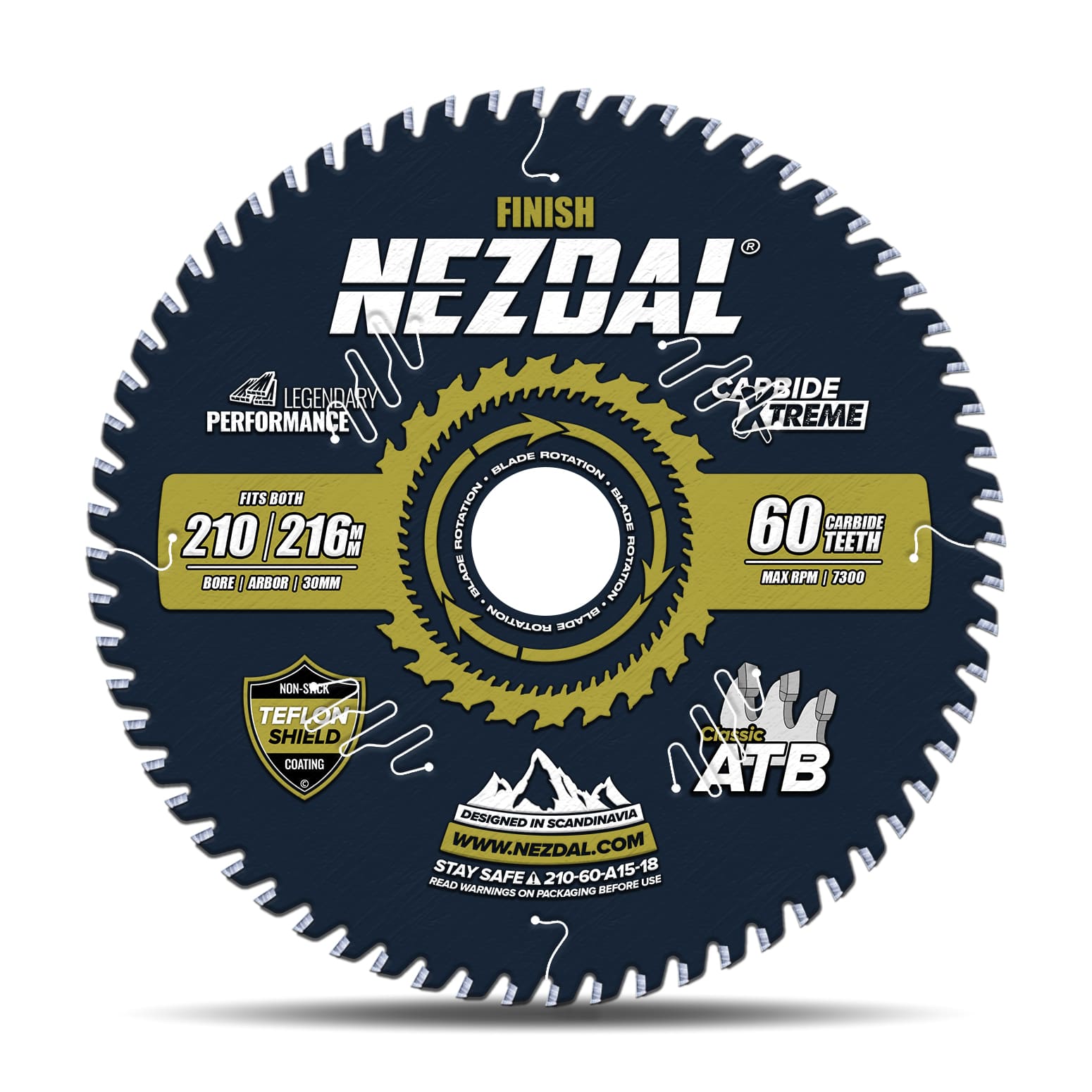 210mm | 60T | Fine Finish | 1,8mm Kerf