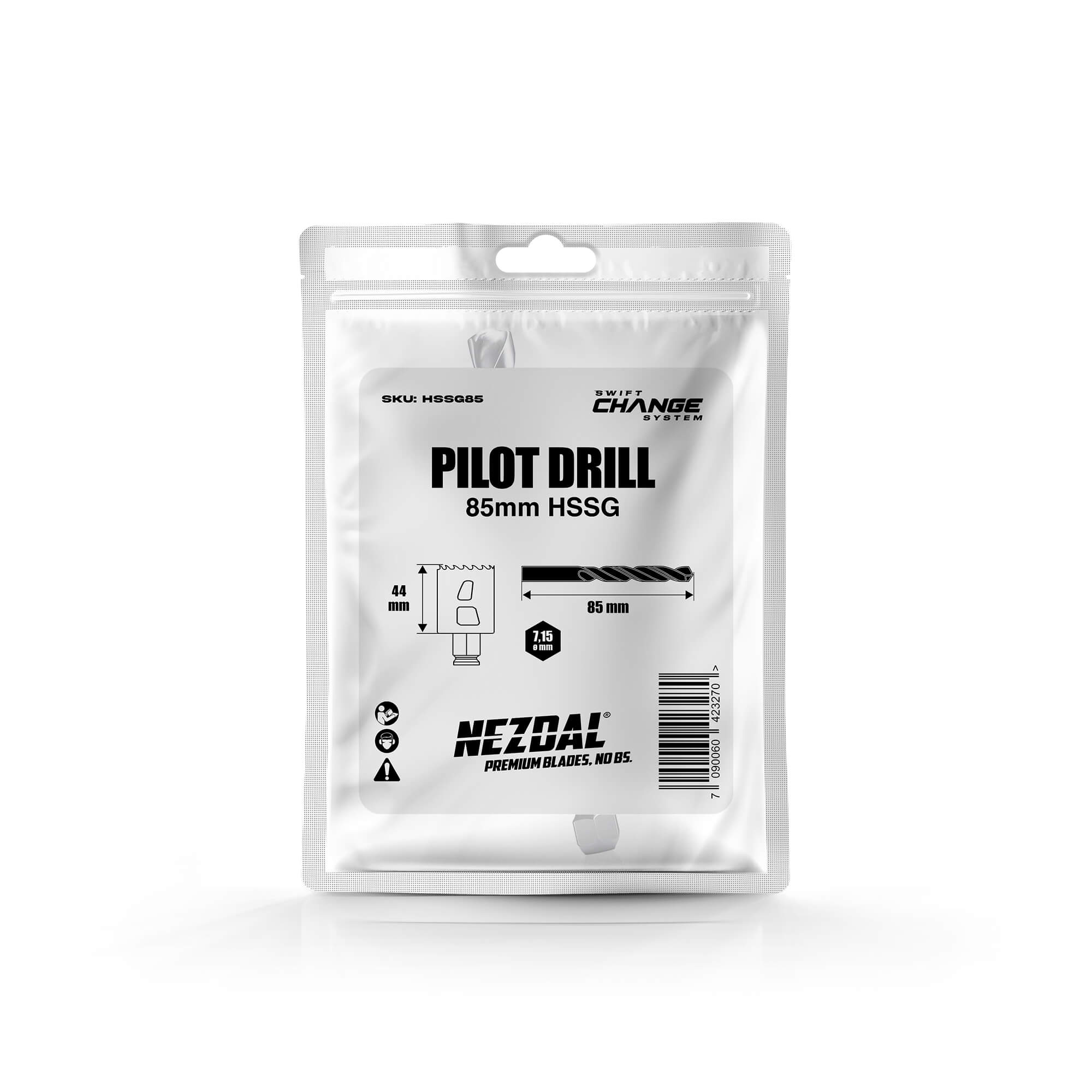 Pilotbor | 85mm længde | Anbefalet til Grizzly BiM® hulsave | Bestseller