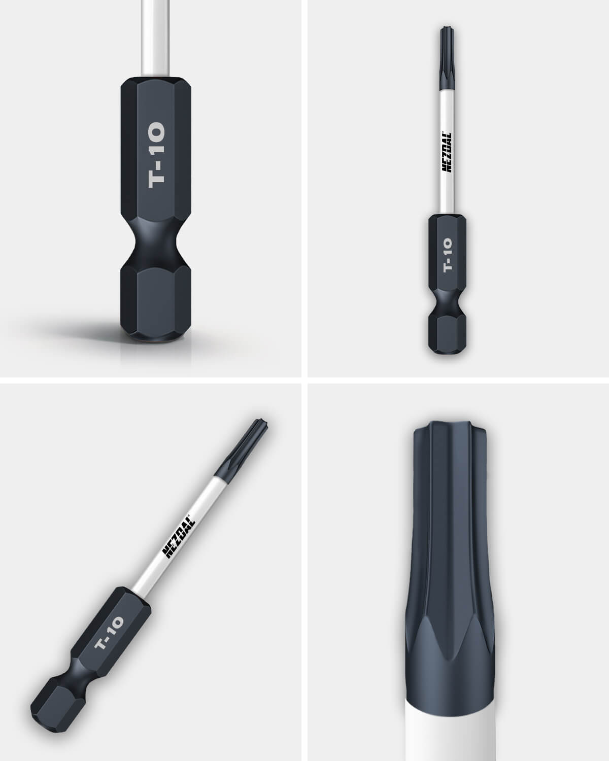 T10 | Bits | 60mm length | Color-coded | Perfect fit | For Impact & Drill Drivers | 2 pcs