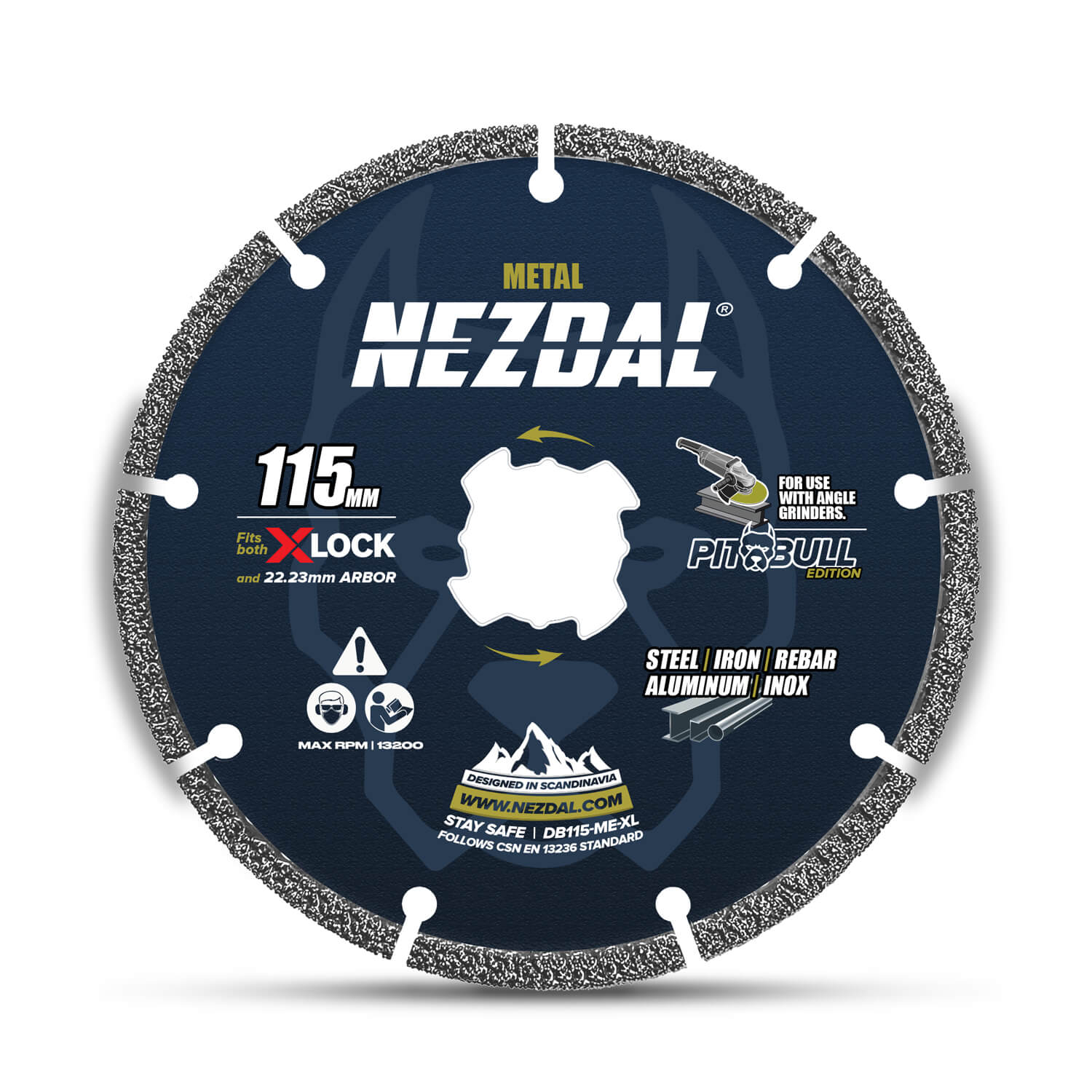 115mm | Metal | 100X levetid | Vinkelsliberskive