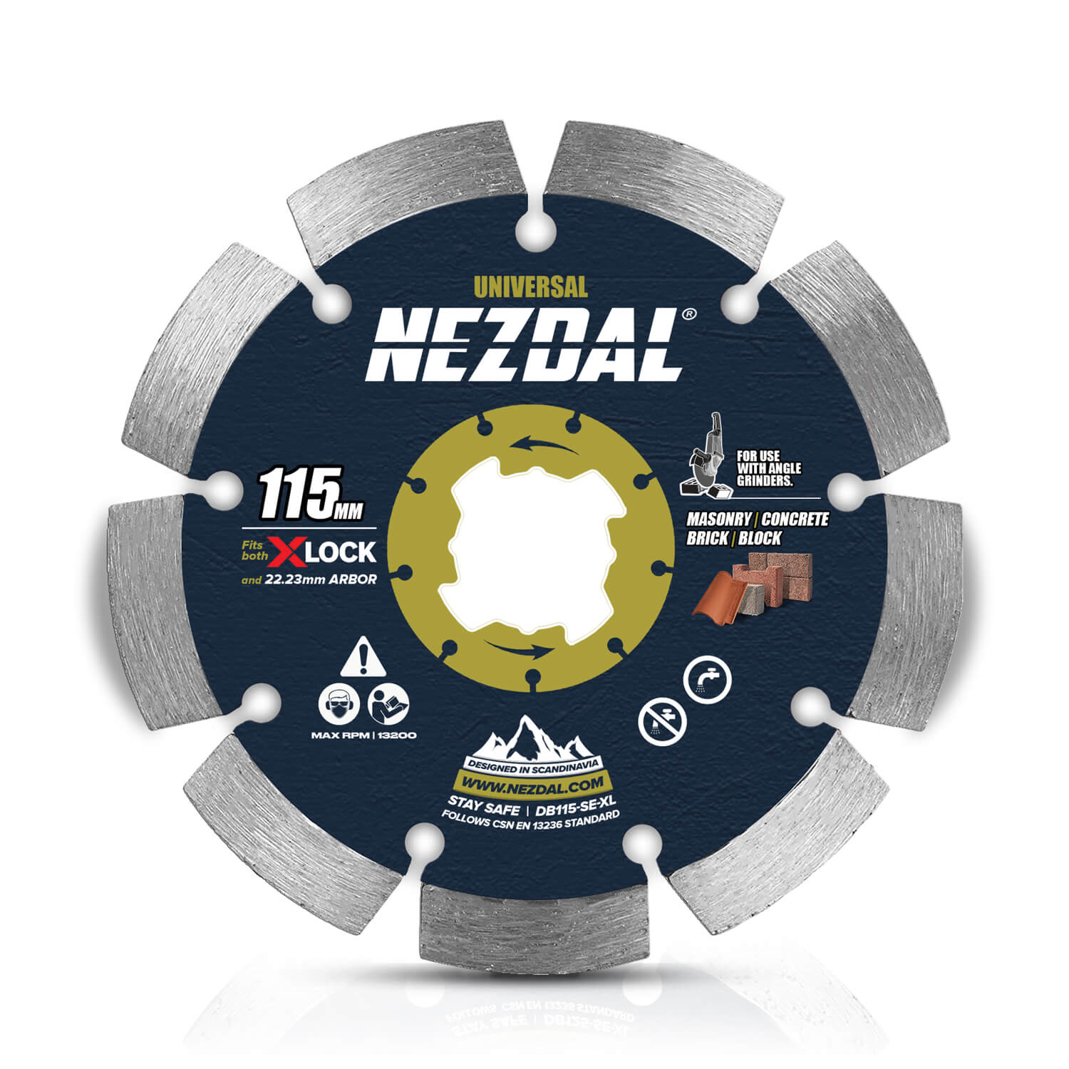 115mm | Beton, Tagsten, Belægningssten | Universal | Vinkelsliberskive