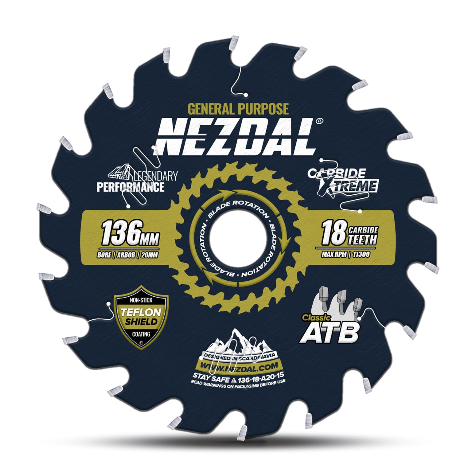 136mm | 18T | Generel brug | Træ