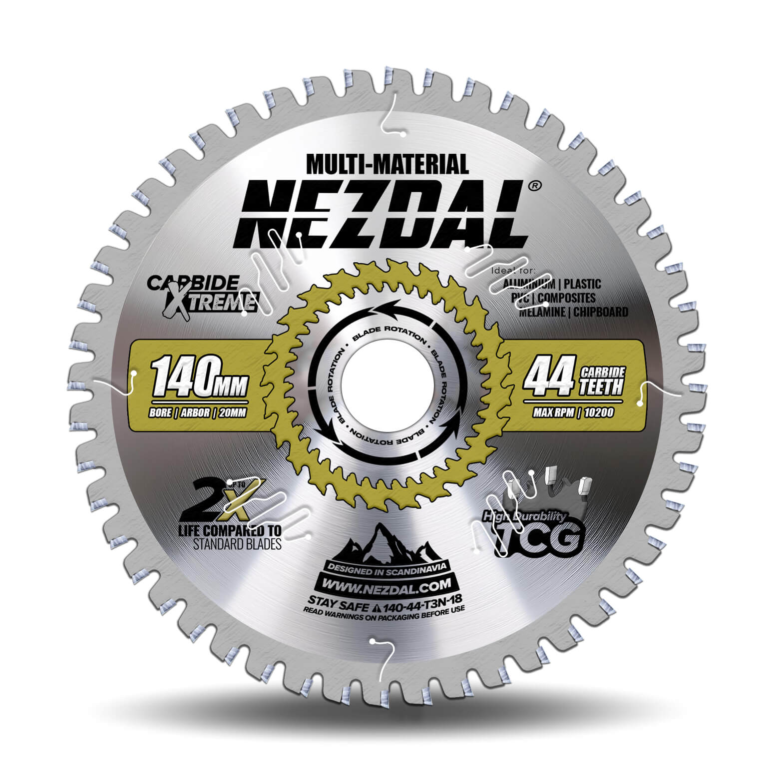 140mm | 44T | Multi-Material | Fin snitkvalitet