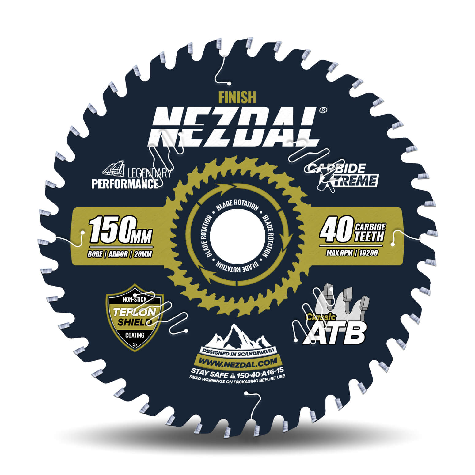 150mm | 40T | Fin snitkvalitet | Træ