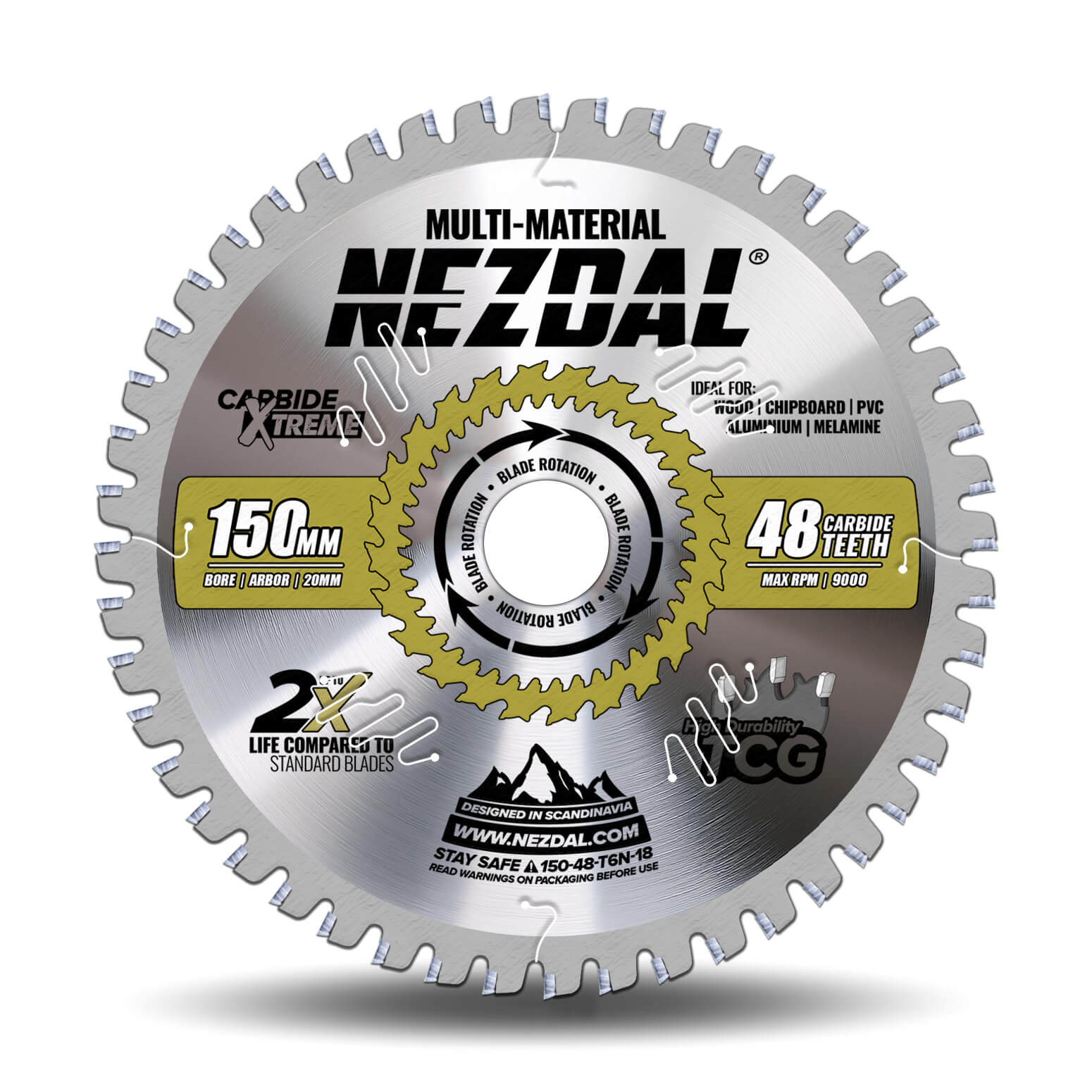 150mm | 48T | Multi-Material | Fin snitkvalitet