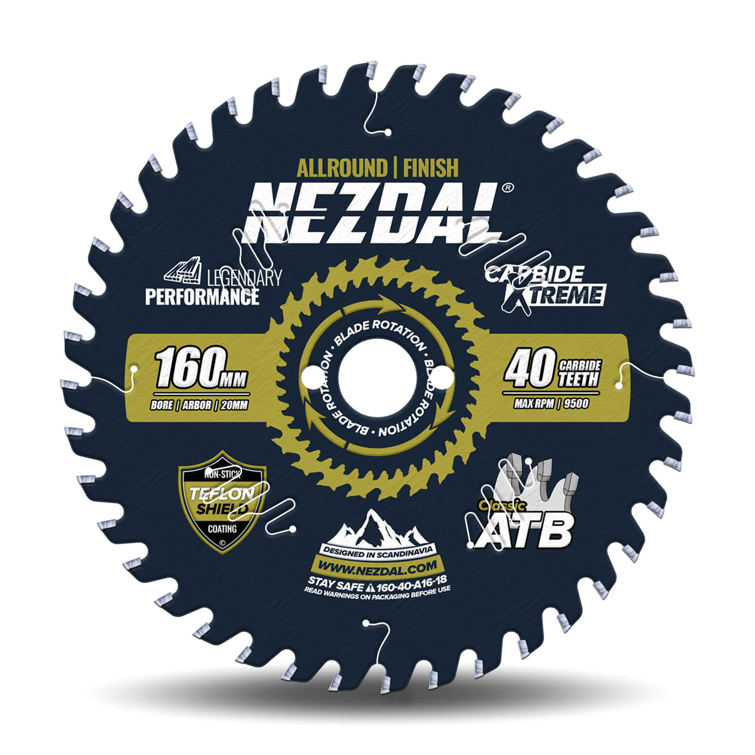 160mm | 40T | Fin snitkvalitet | Træ | 1,8mm snitbredde