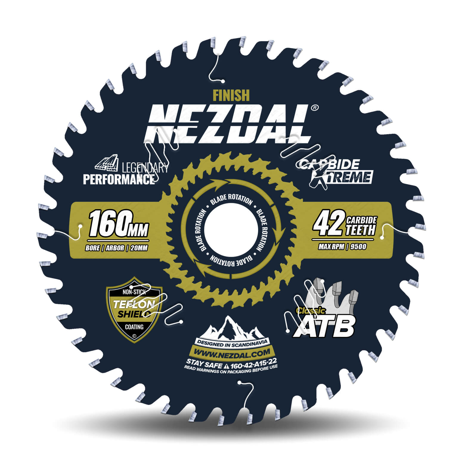 160mm | 42T | Fin snitkvalitet | Træ | 2,2mm snitbredde