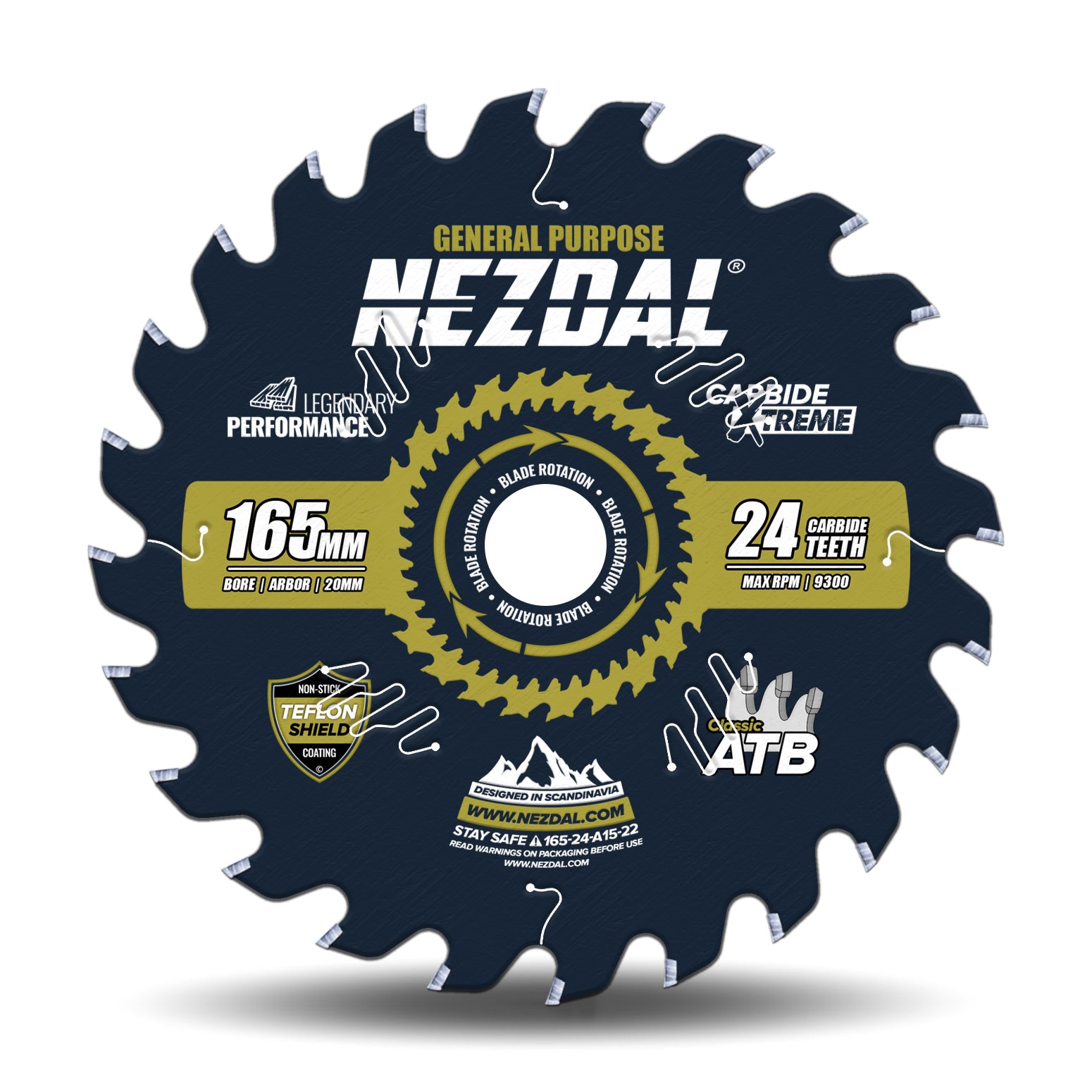 165mm | 24T | Generel brug | Træ | 2,2mm snitbredde