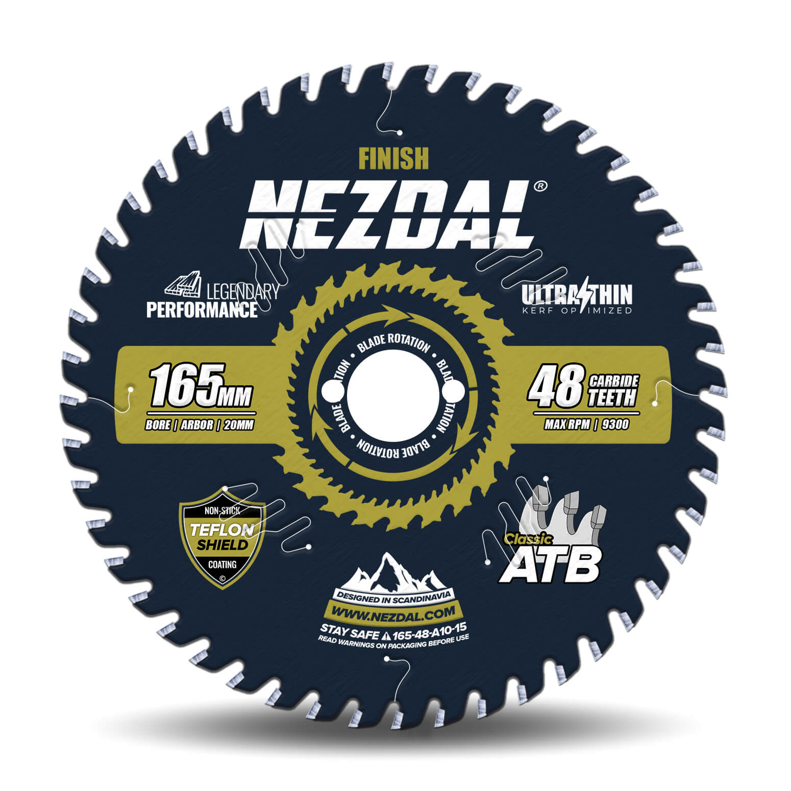 165mm | 48T | Fin snitkvalitet | Træ | Ultratynd 1,5mm snitbredde