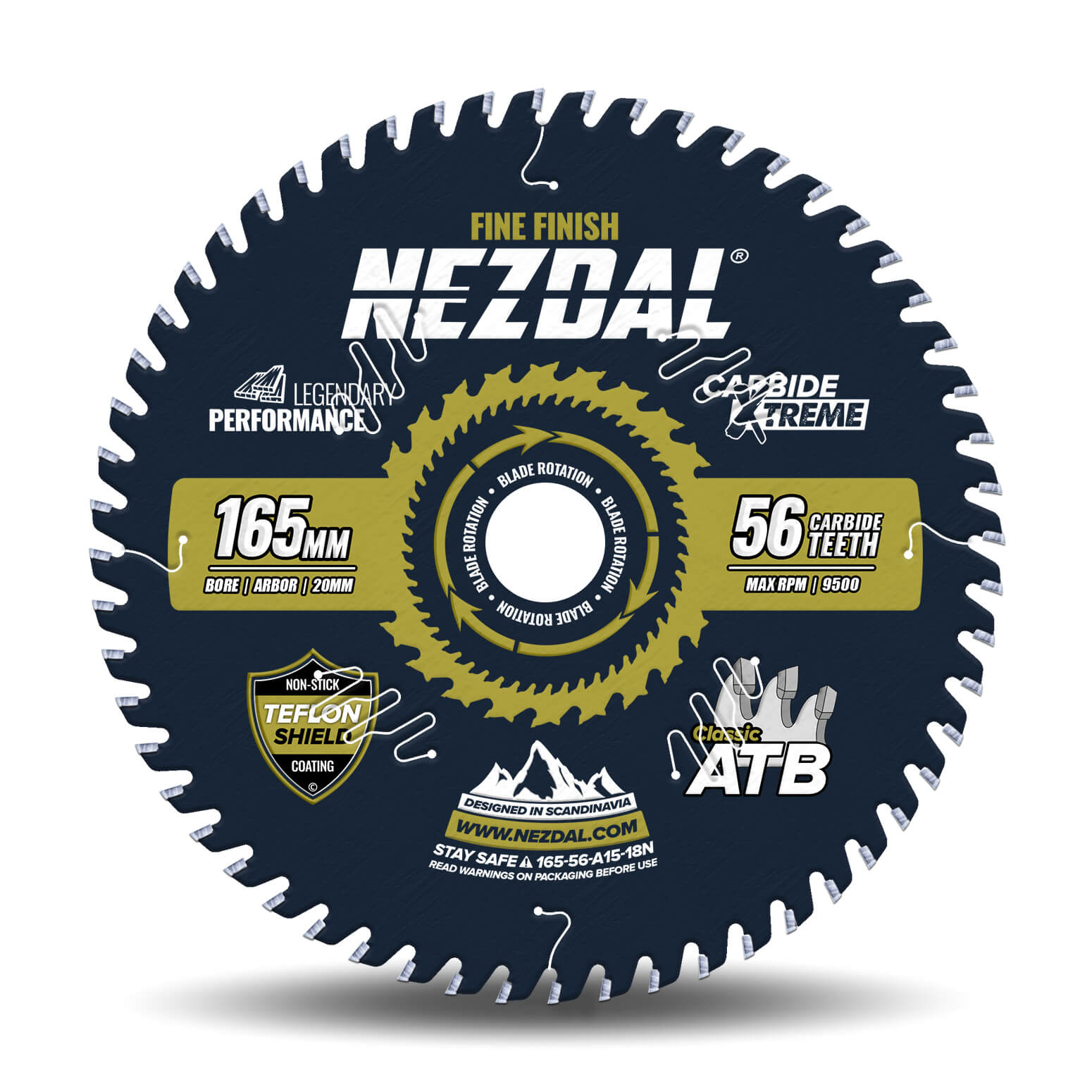 165mm | 56T | Fin snitkvalitet | Træ | 1,8mm snitbredde | Bestseller