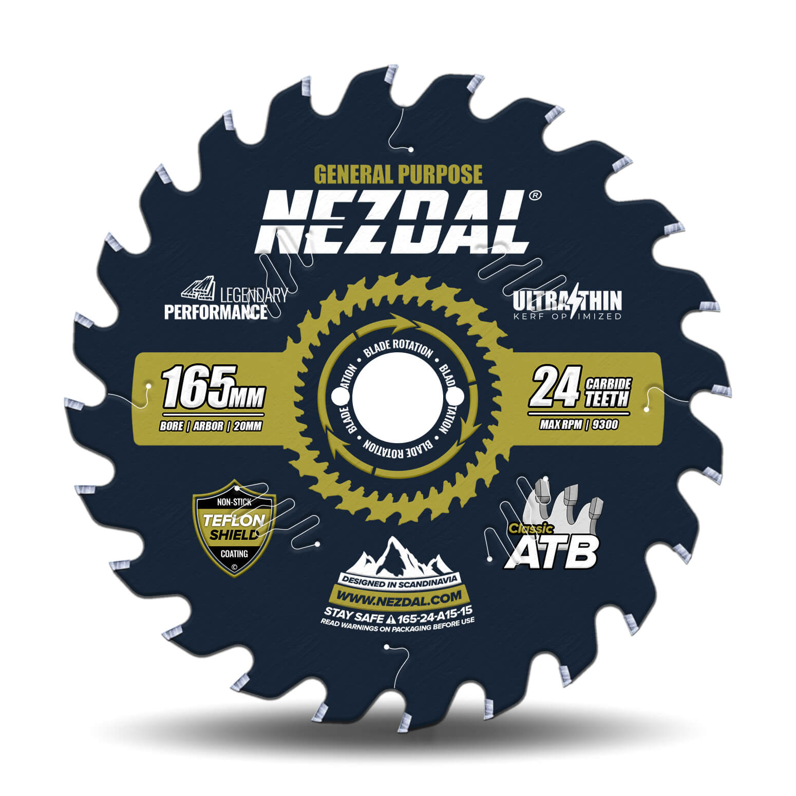 165mm | 24T | Generel brug | Træ | Ultratynd 1,5mm snitbredde