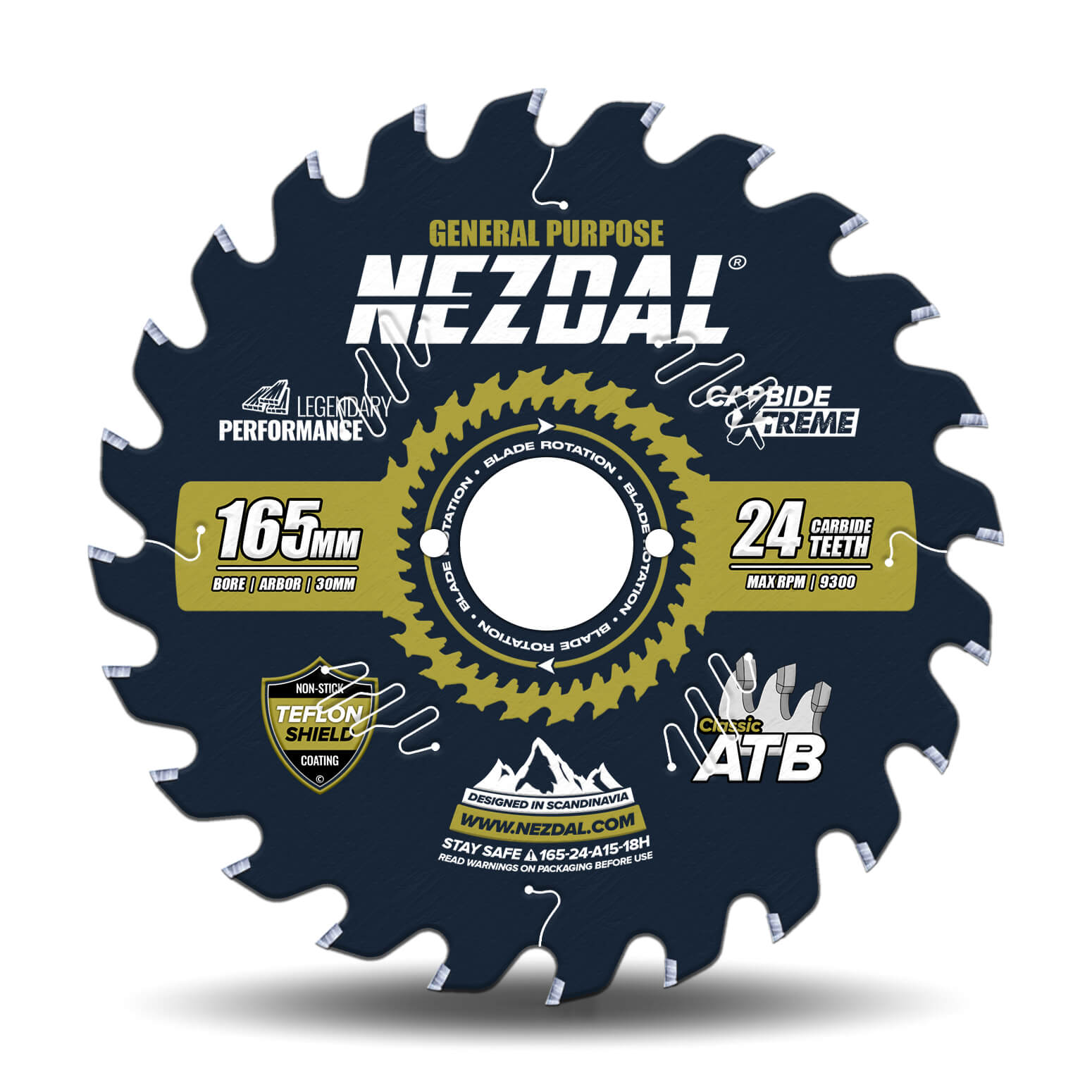 165mm | 24T | Generel brug | Træ | 30mm centerhul