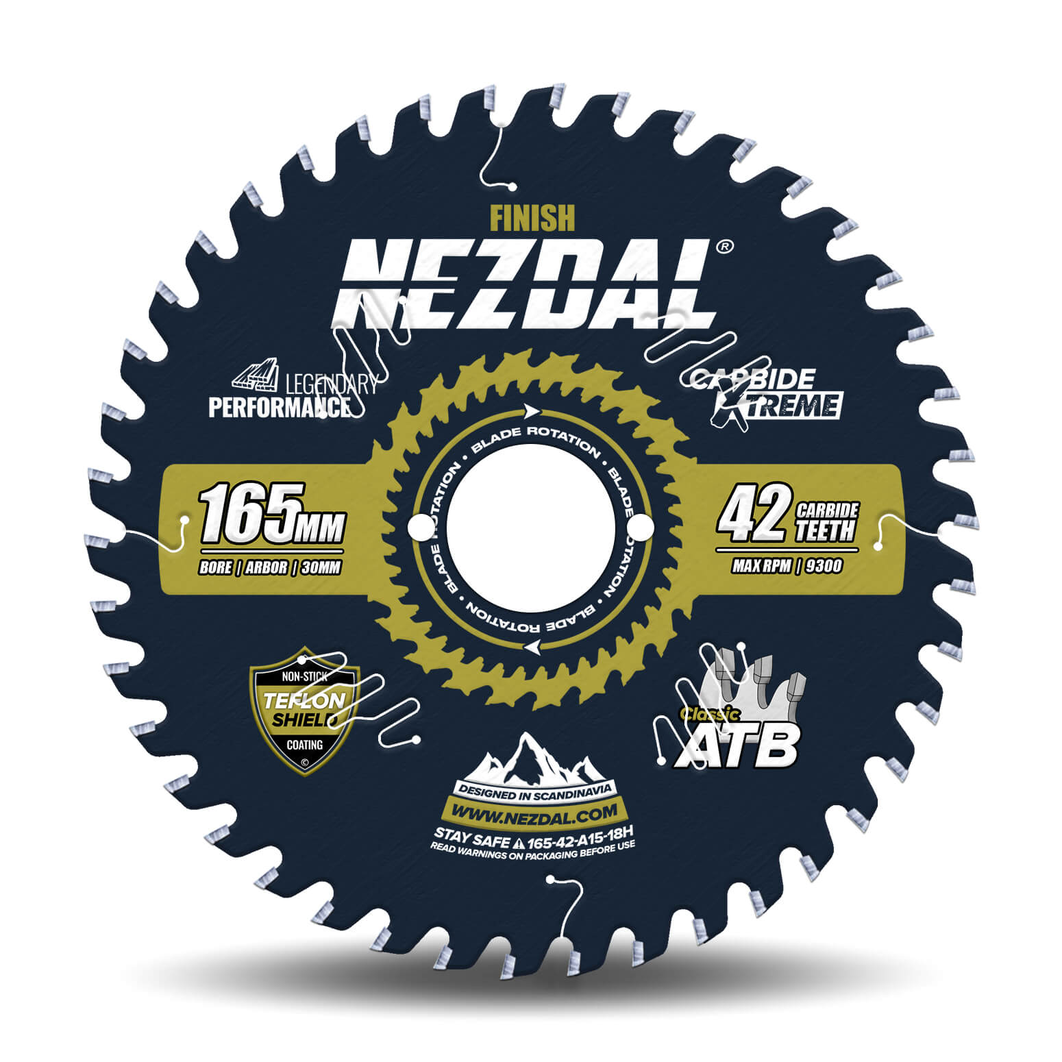 165mm | 42T | Fin snitkvalitet | Træ | 30mm centerhul