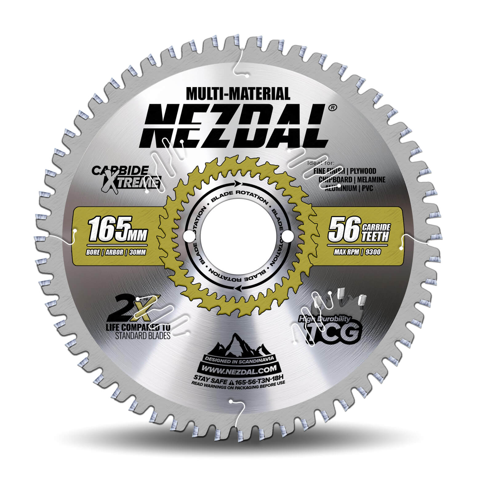 165mm | 56T | Multi-Material | Fin snitkvalitet | 30mm centerhul