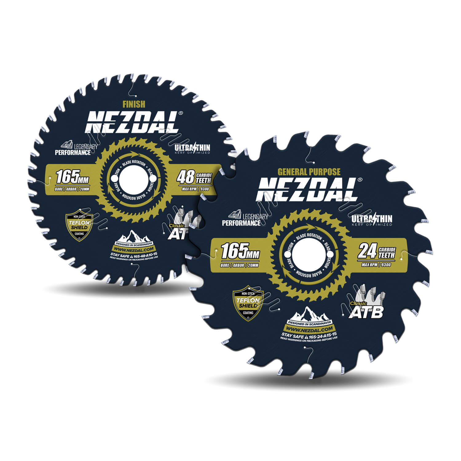 165mm Duo | 24, 48T | Generel brug, Fin snitkvalitet | Ultratynd 1,5mm snitbredde