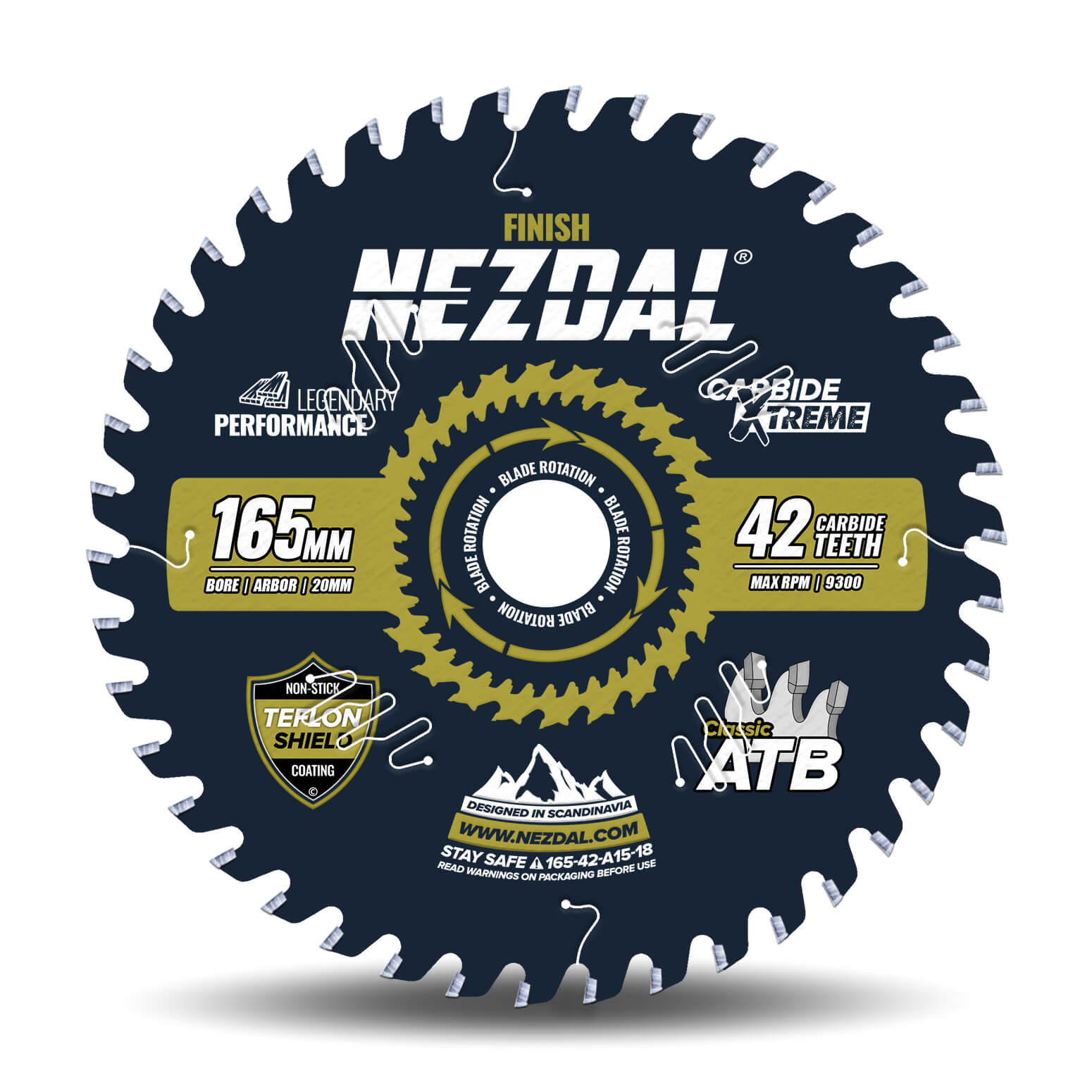 165mm | 42T | Fin snitkvalitet | Træ | 1,8mm snitbredde | Bestseller