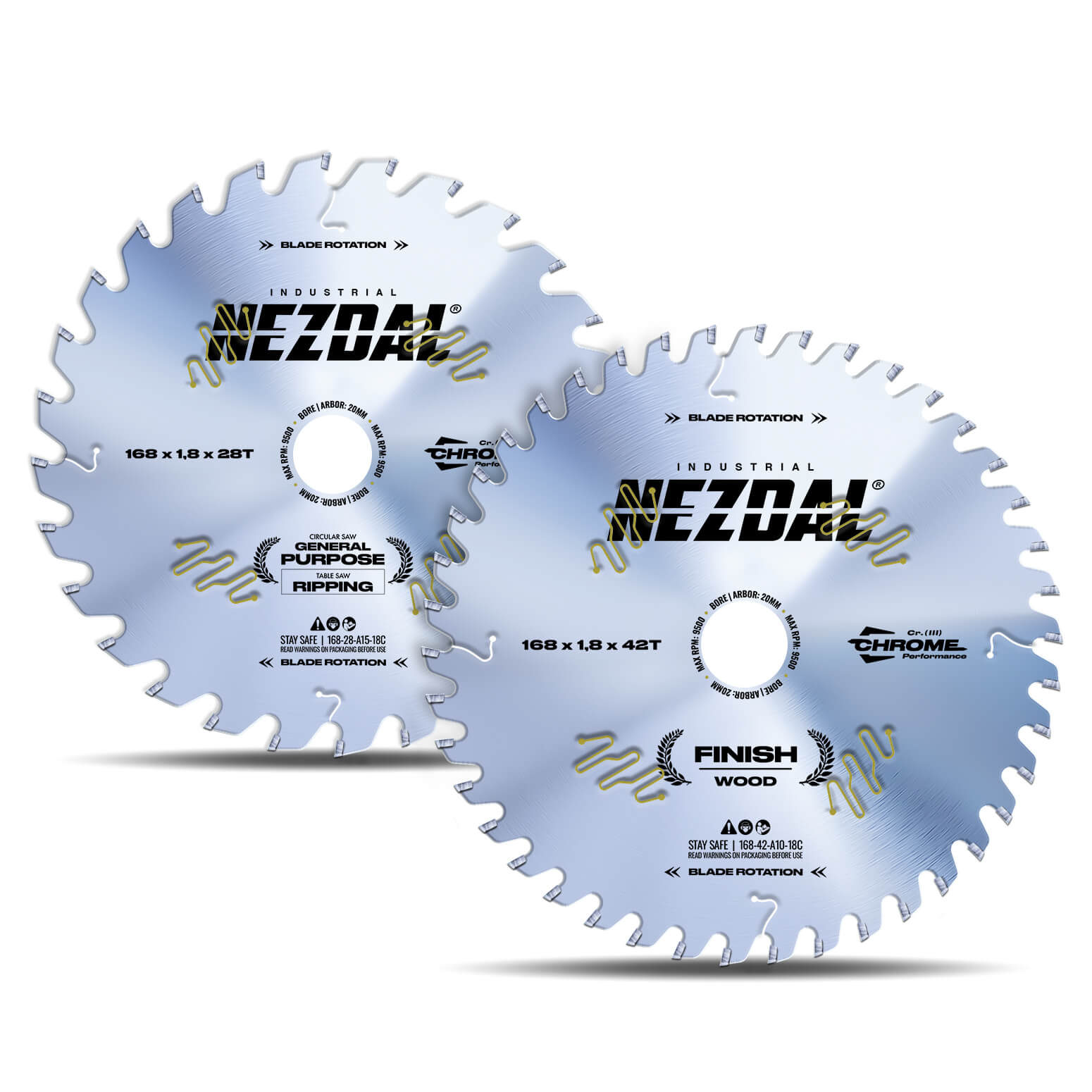 168mm Duo | 28, 42T | Generel brug, Fin snitkvalitet | Industriel kvalitet