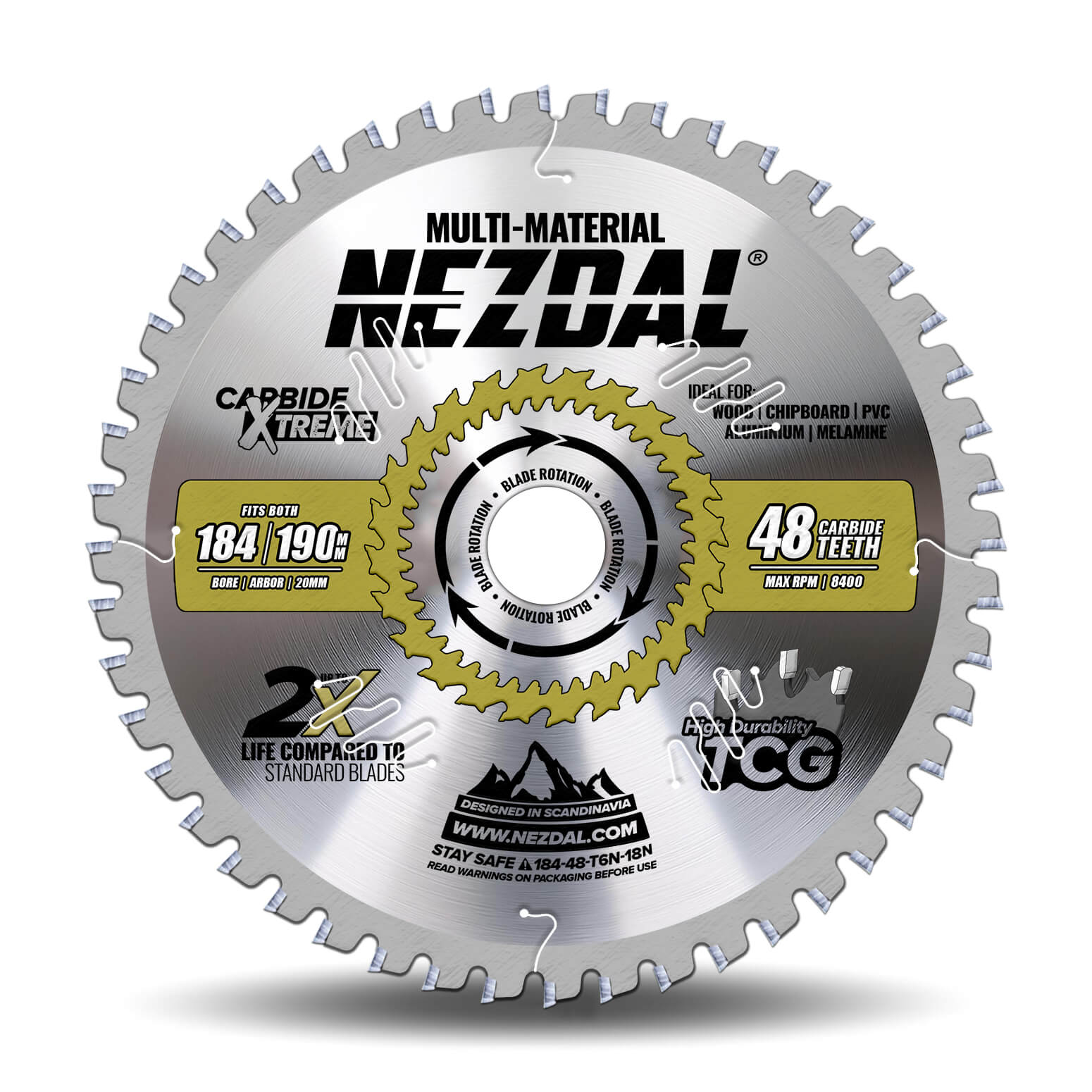 184mm | 48T | Multi-Material | Fin snitkvalitet | 30mm centerhul