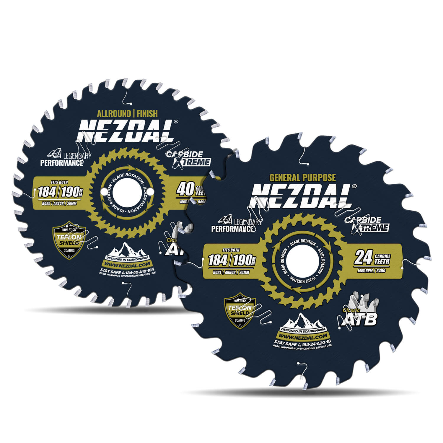 184/190mm Duo | 24, 40T | General Purpose, Finish | 20/16/15,87mm Arbor