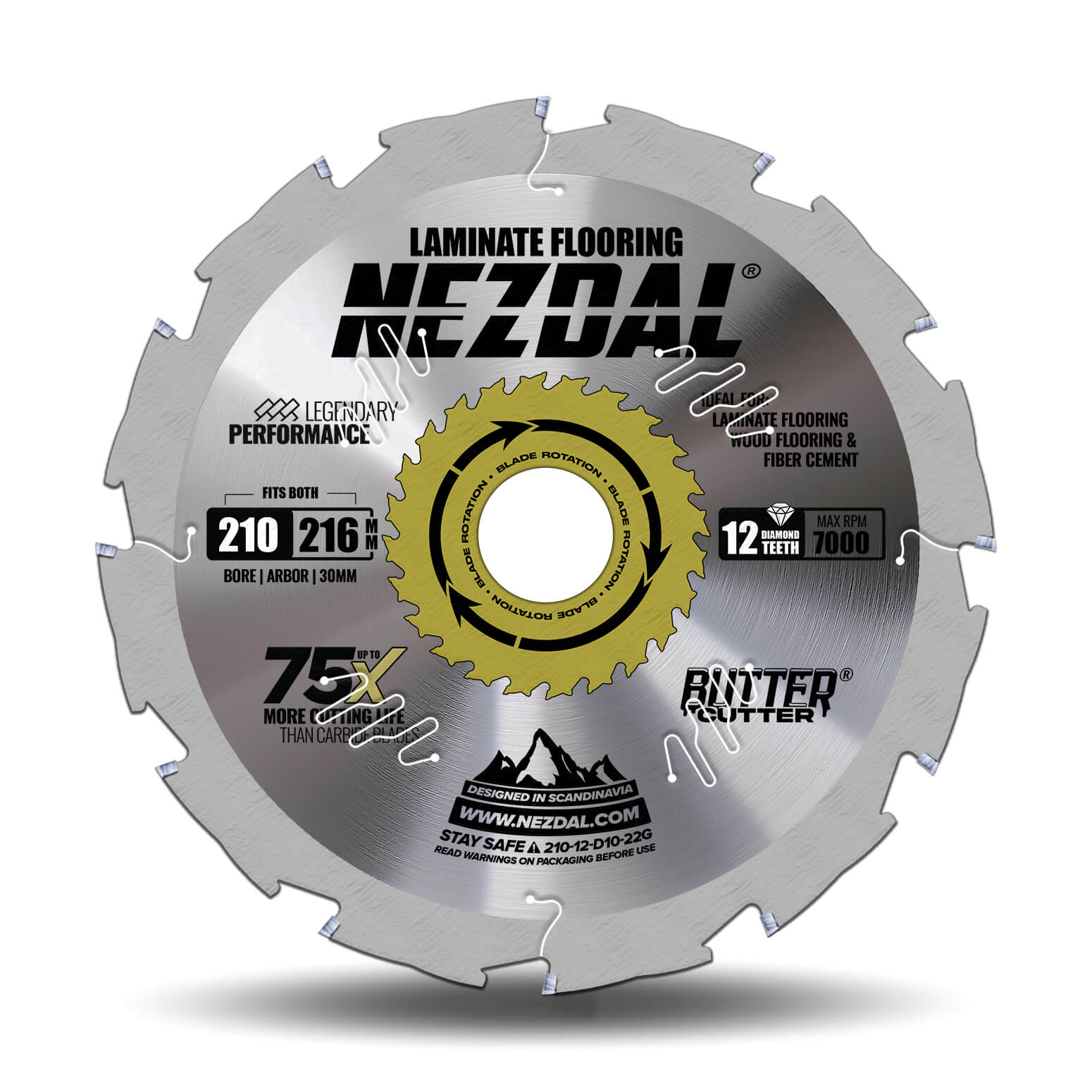 210/216mm | Laminatgulv, Fibercement | Diamanttænder | 75X levetid