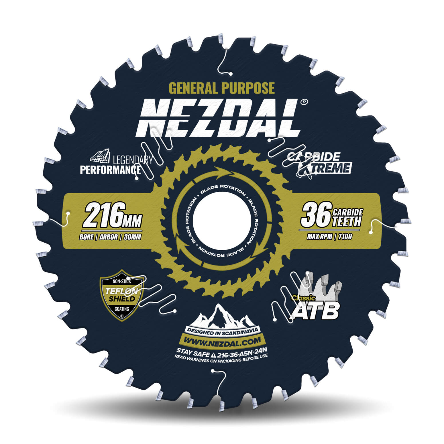 216mm | 36T | Generel brug | Træ | Kap/geringssav