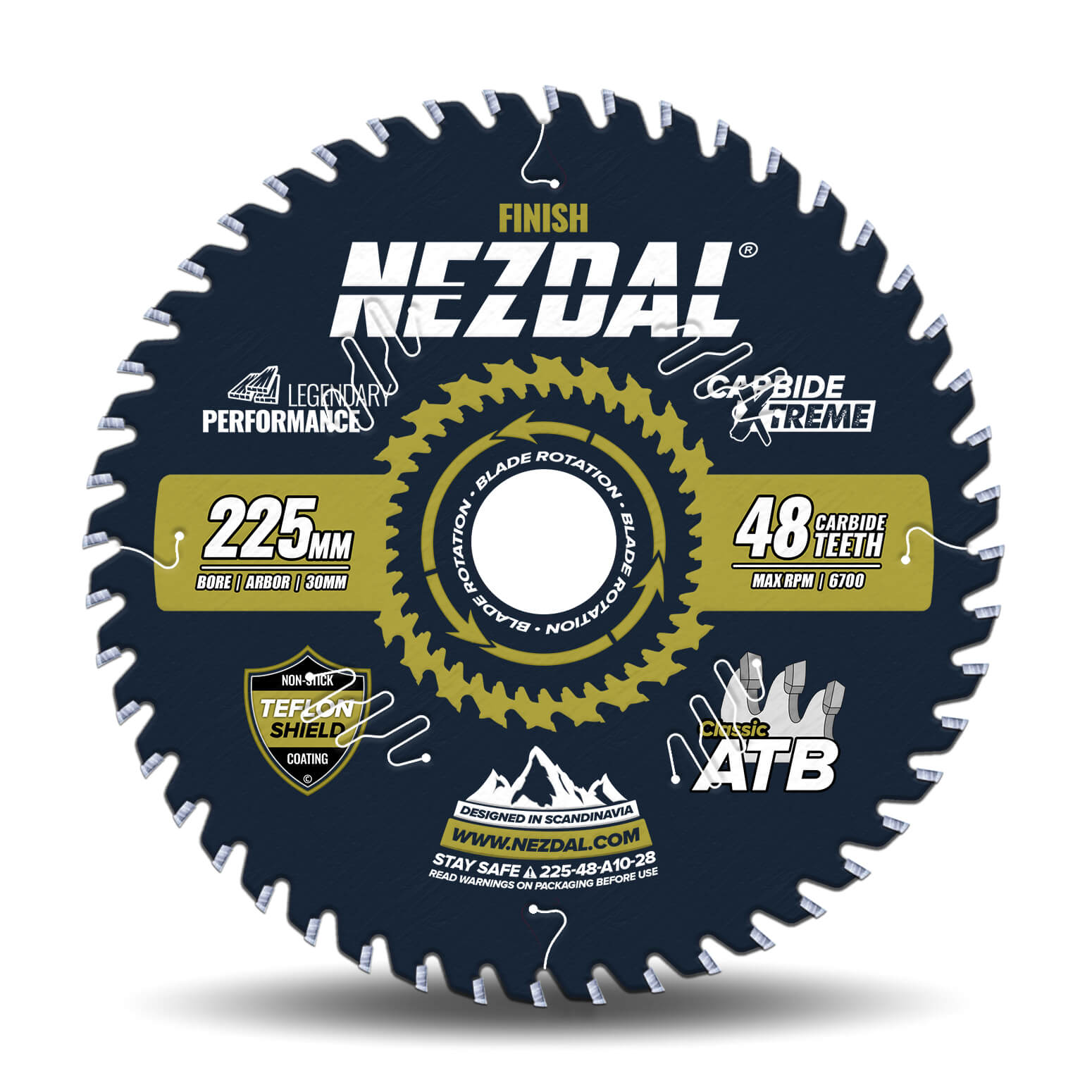 225mm | 48T | Fin snitkvalitet | Træ