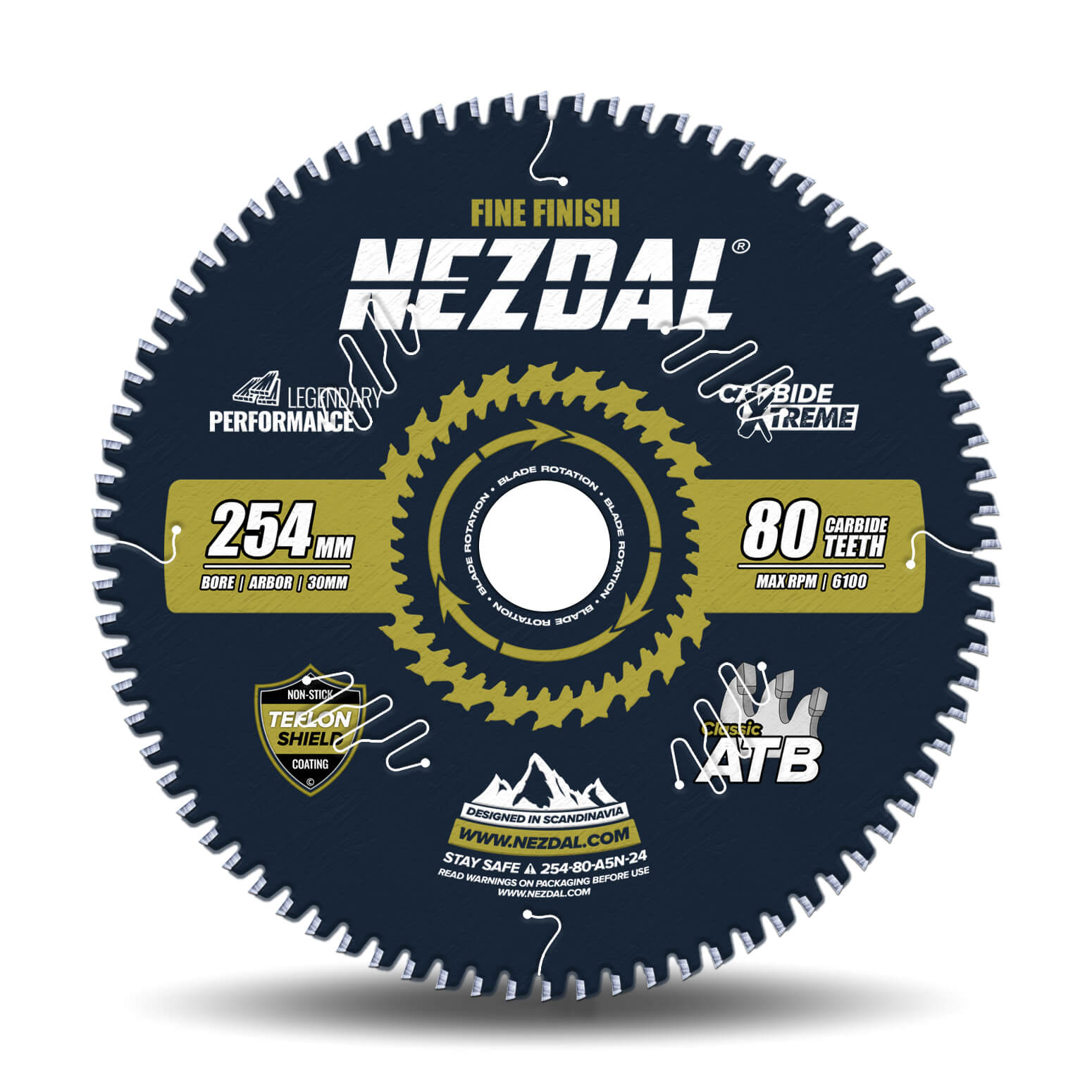 254mm | 80T | Superfin snitkvalitet | Træ | Kap/geringssav