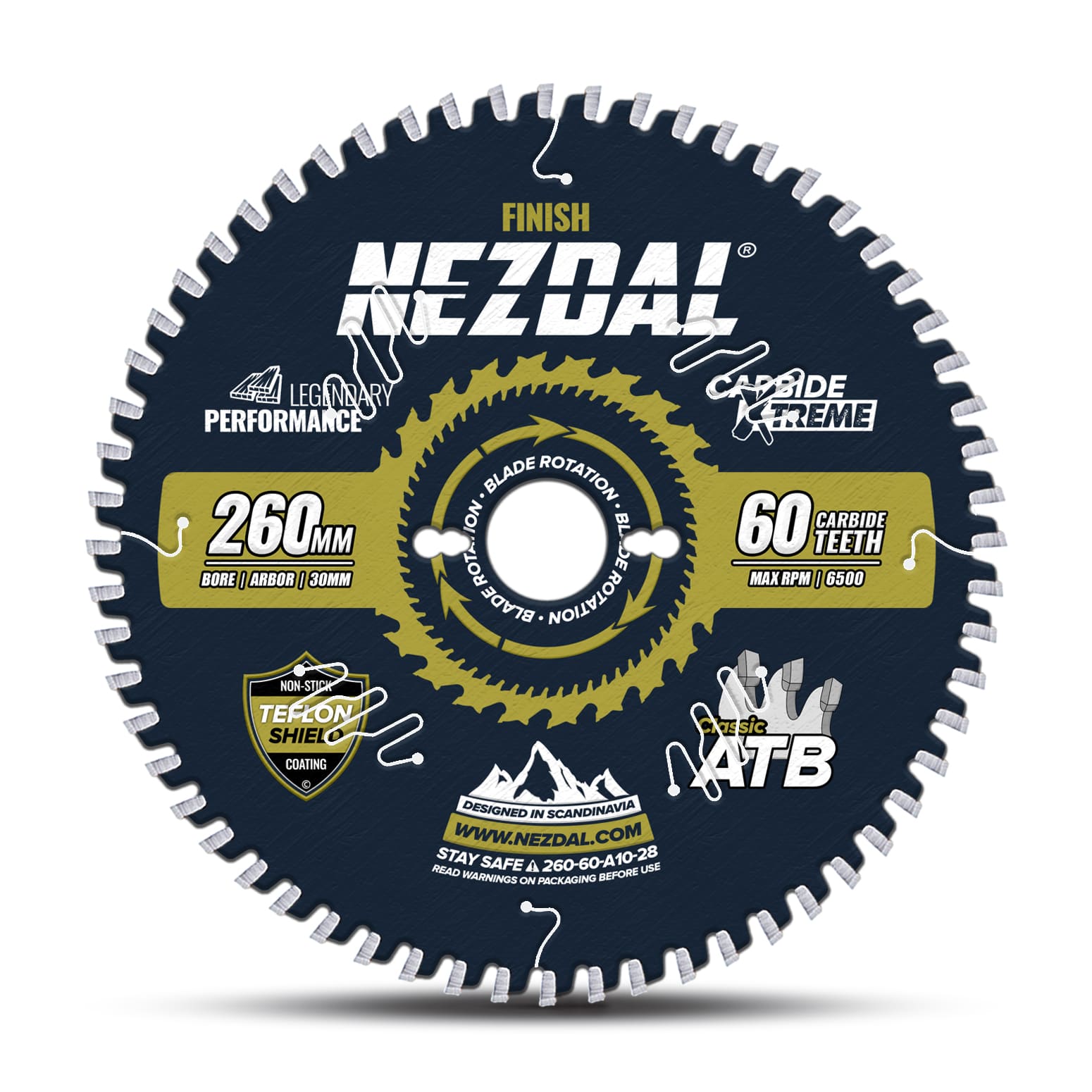 260mm | 60T | Fin snitkvalitet | Træ