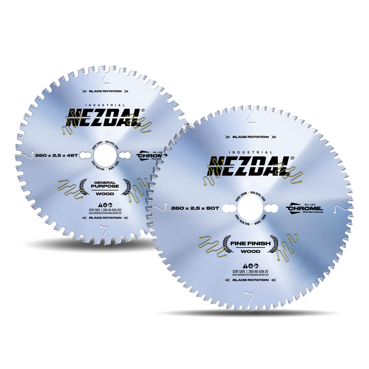 260mm Duo | 48, 80T | General Purpose, Fine Finish | Miter Saw