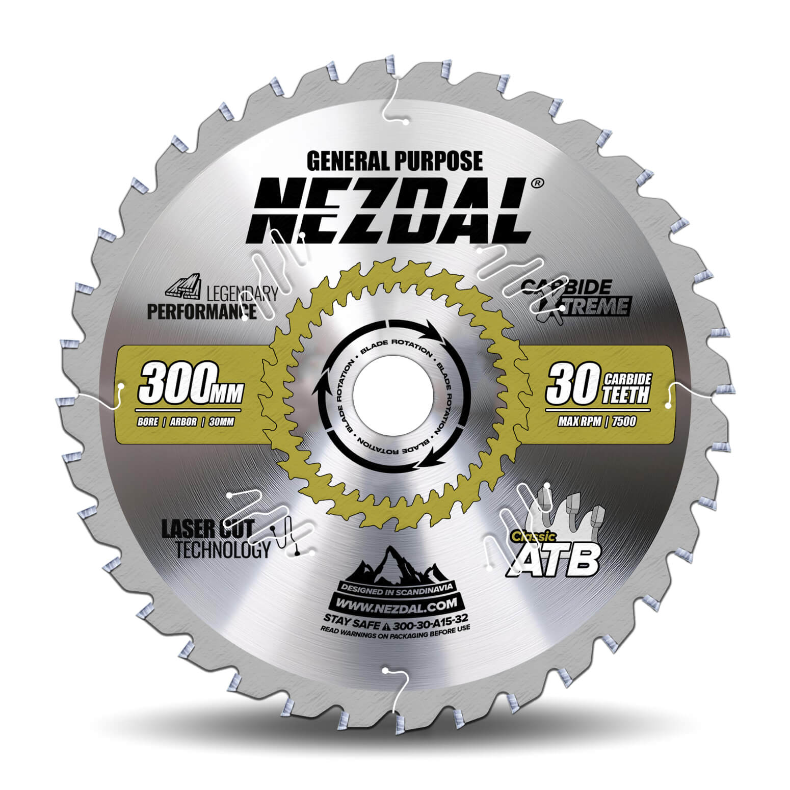 300mm | 30T | Generel brug | Træ | Bordsav | Bestseller til Ernex 1203