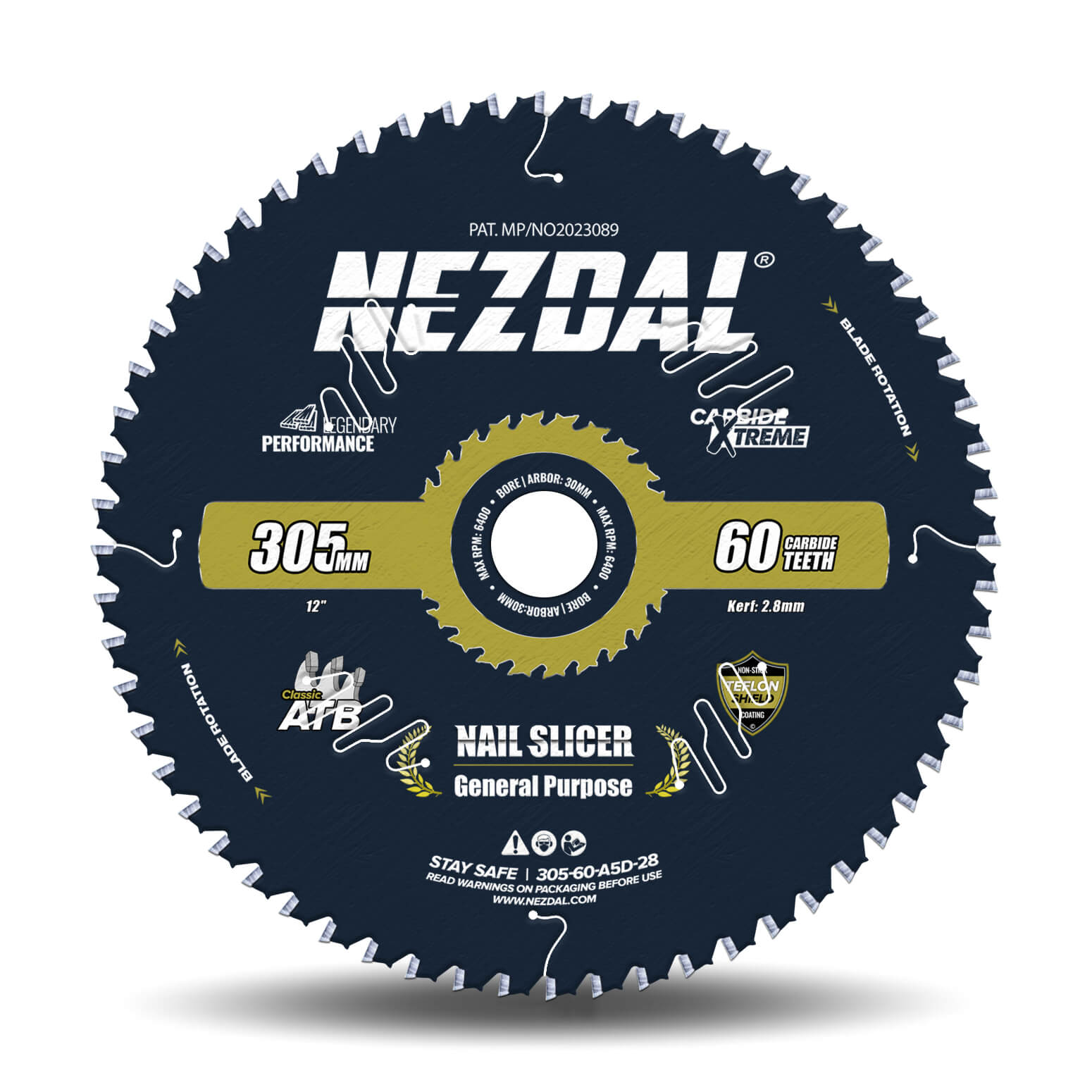 305mm | 60T | Træ & søm | Generel brug | Nail-Slicer® | 15X levetid