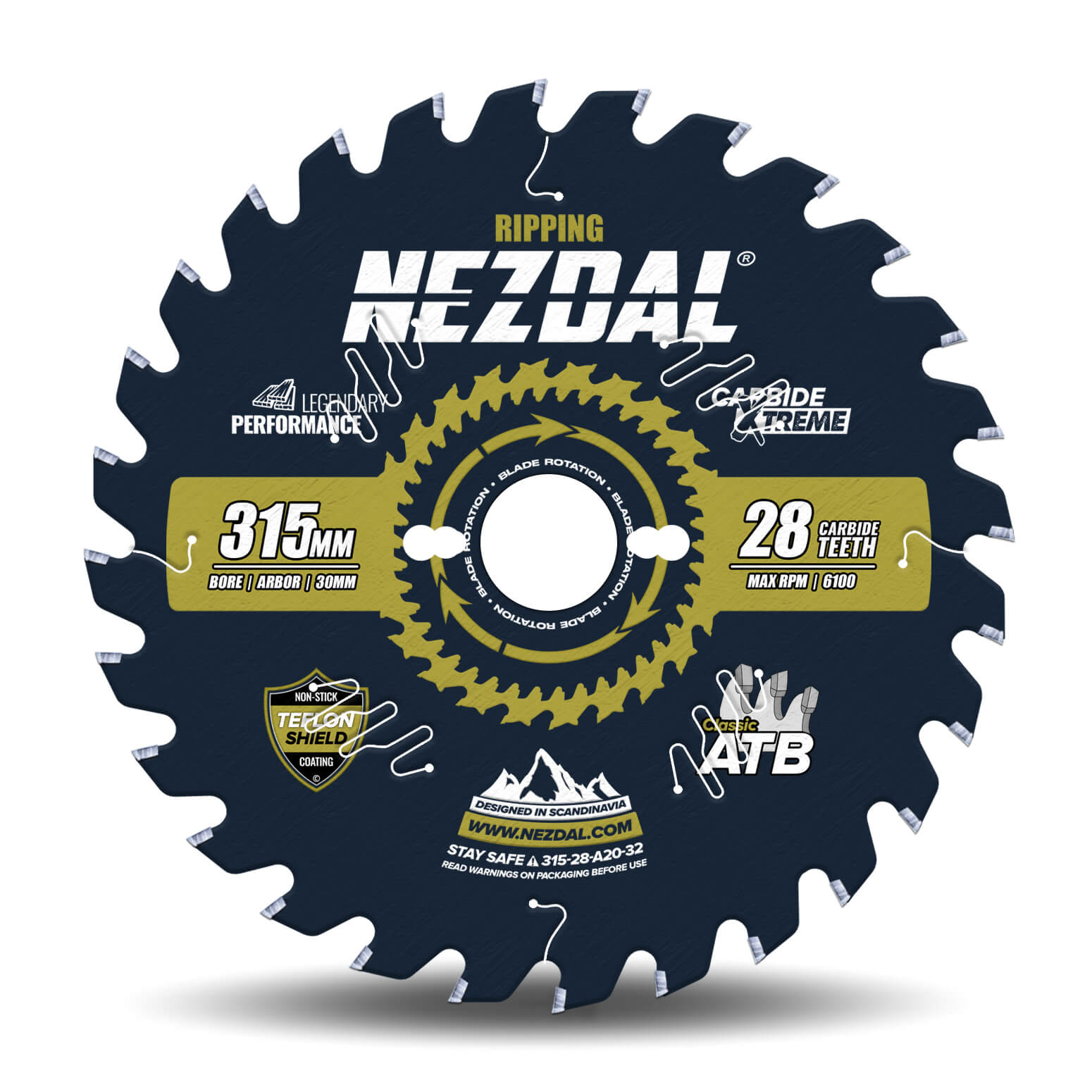 315mm | 28T | Kløvning | Træ | Bordsav