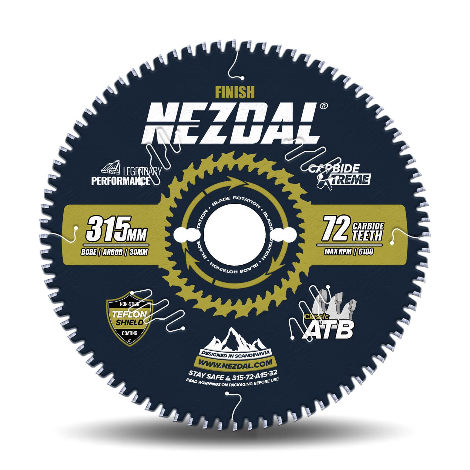 315mm | 72T | Fin snitkvalitet | Træ | Bordsav