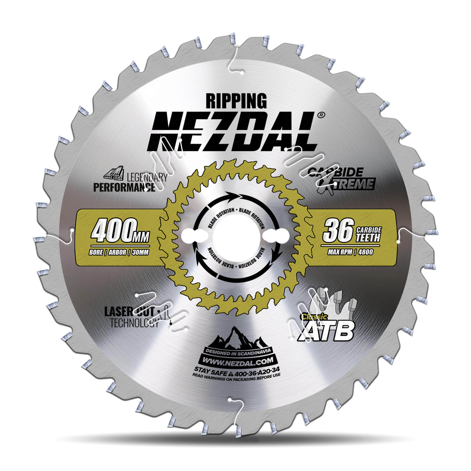 400mm | 36T | Kløvning, Generel brug | Træ