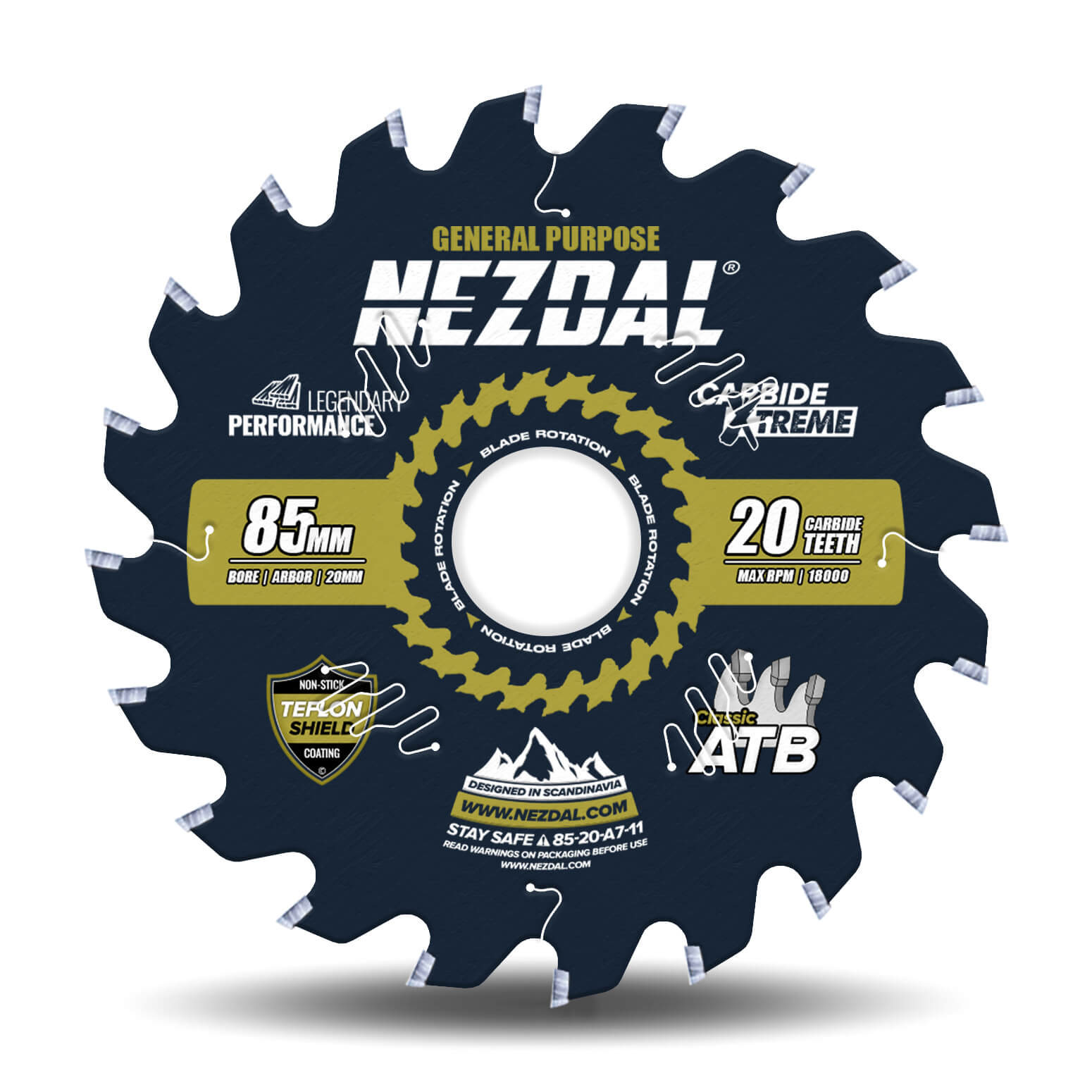 85mm | 20T | Generel brug | Træ