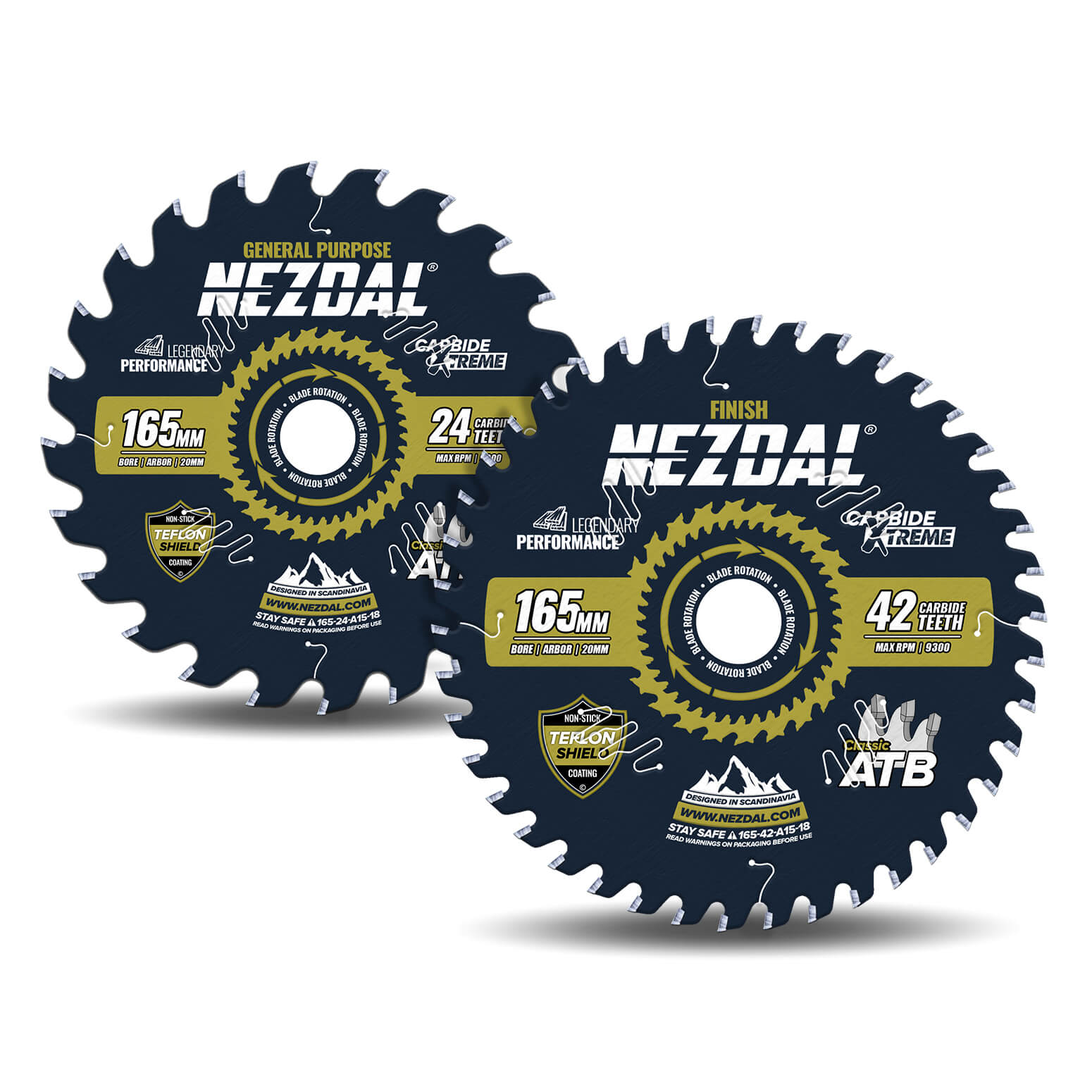 165mm Duo | 24, 42T | Generel brug, Fin snitkvalitet | 1,8mm snitbredde | Bestseller