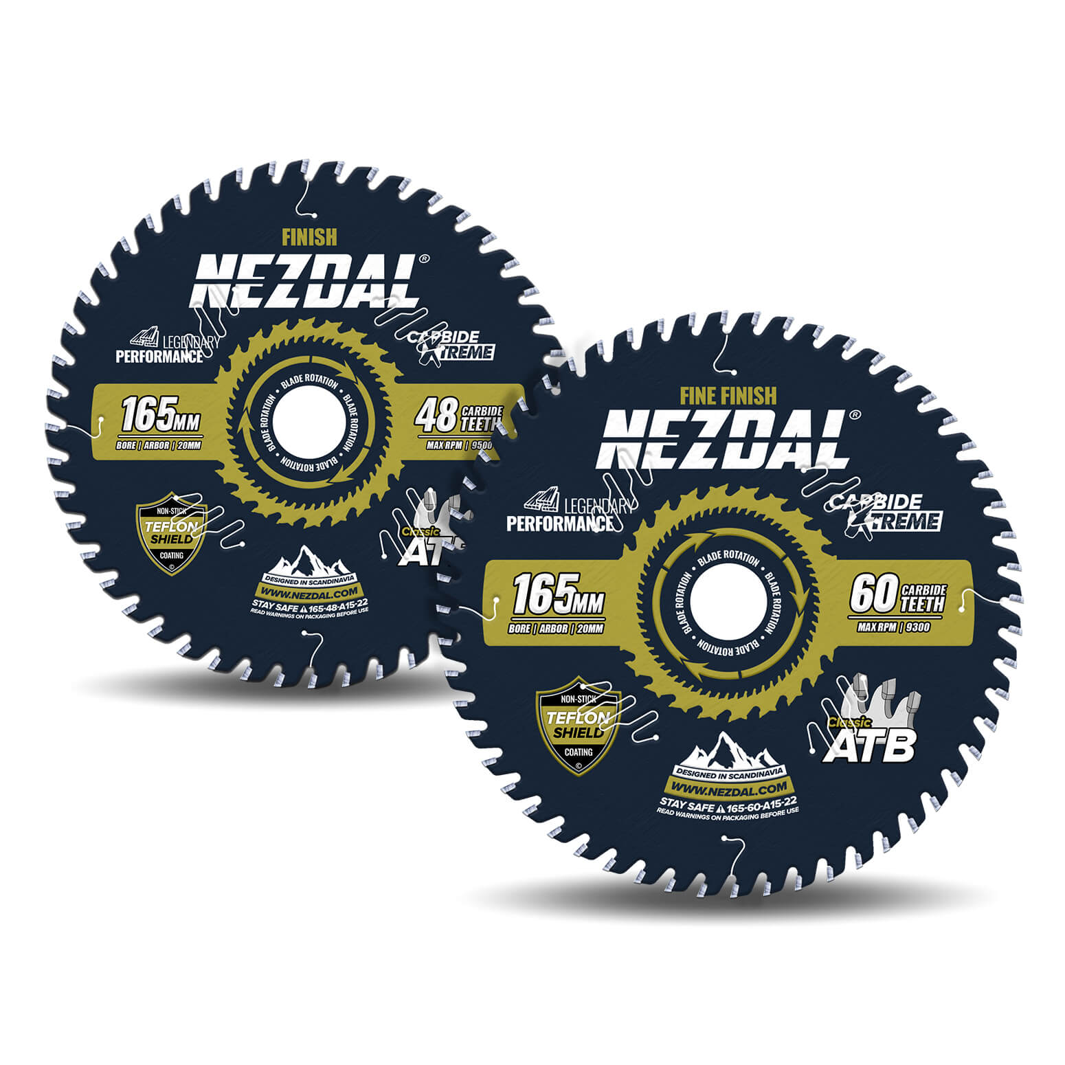 165mm Duo | 48, 60T | Fin snitkvalitet, Superfin snitkvalitet | 2,2mm snitbredde | Stabil, præcis
