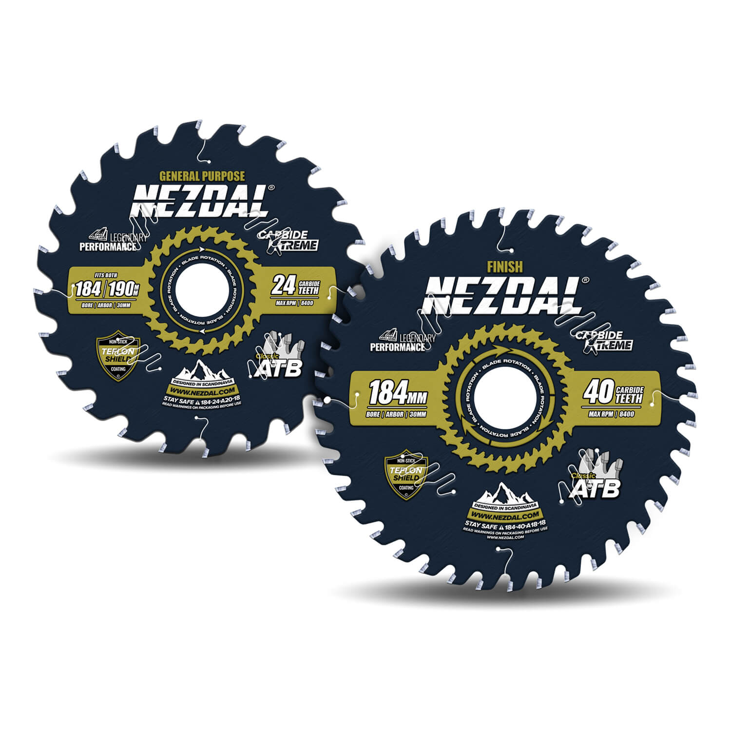 184mm Duo | 24, 40T | Generel brug, Fin snitkvalitet | 30mm centerhul