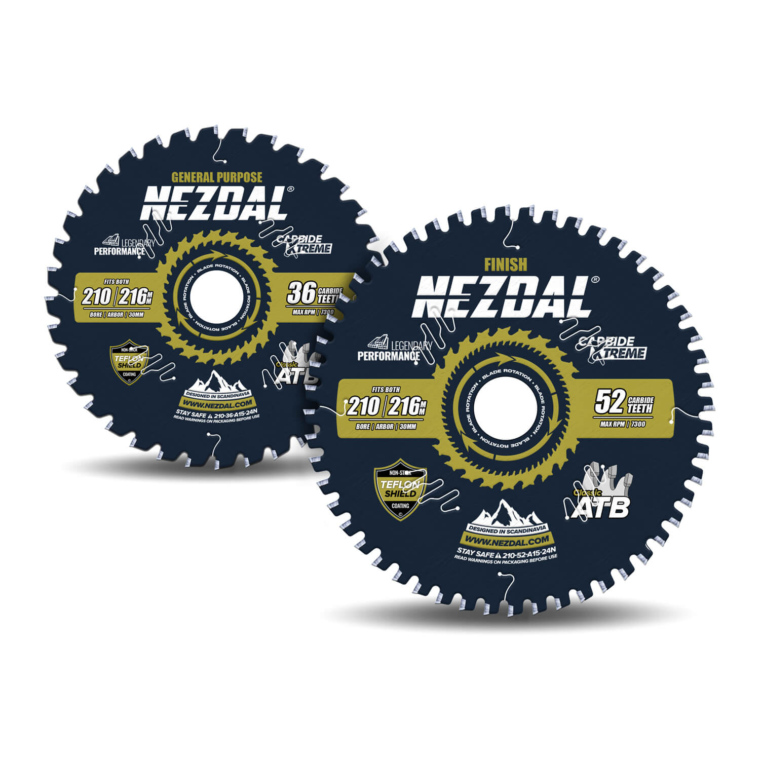 210mm Duo | 36, 52T | Generel brug, Fin snitkvalitet | 2,4mm snitbredde | Bordsav & rundsav