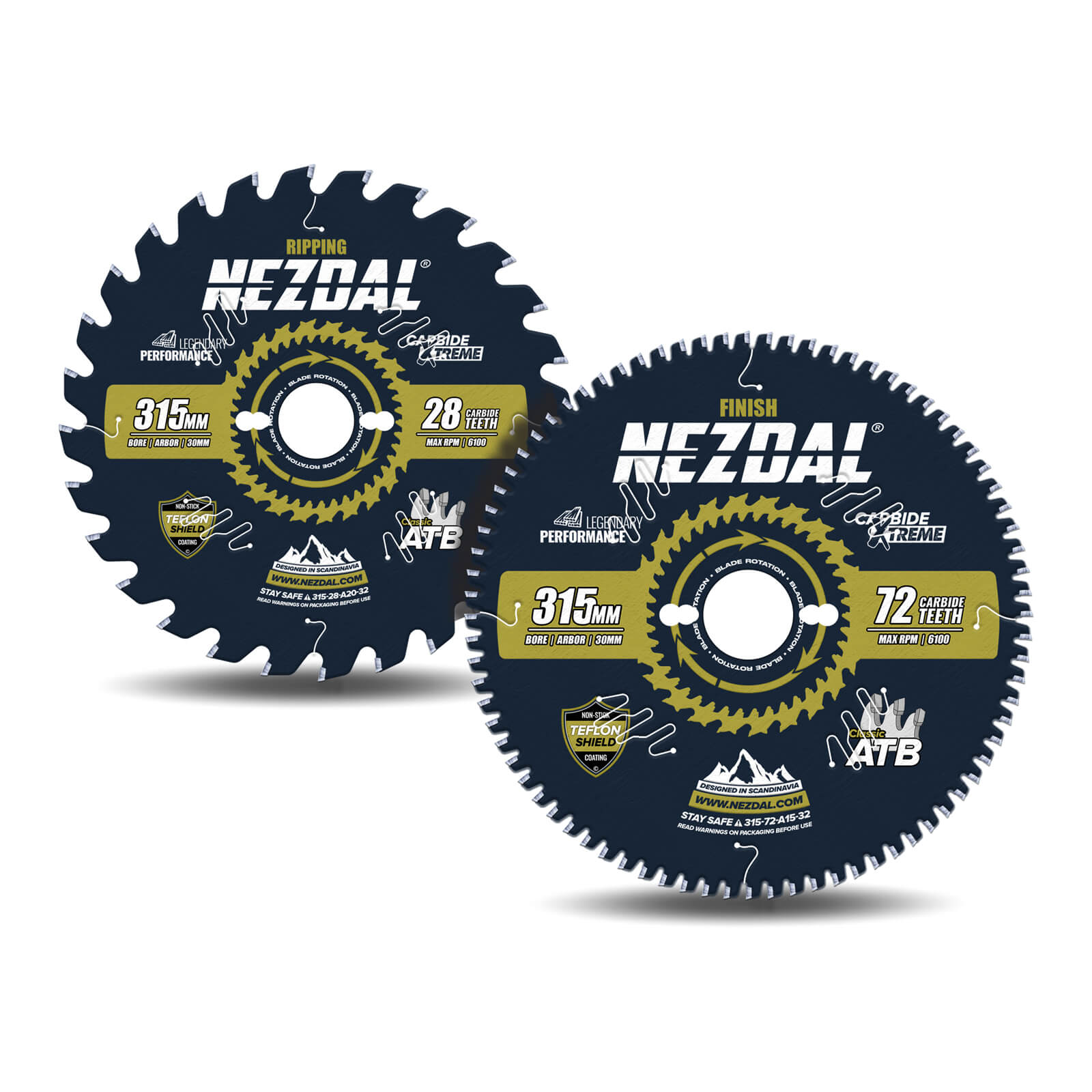 315mm Duo | 28, 72T | Ripping, Finish | Table Saw