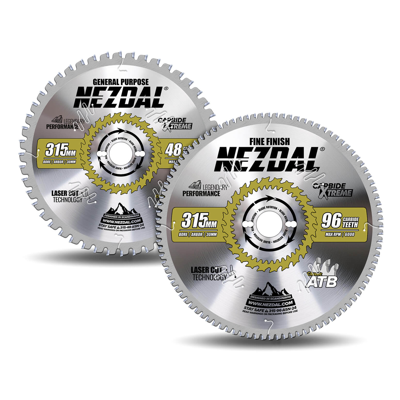 315mm Duo | 48, 96T | General Purpose, Fine Finish | Miter Saw