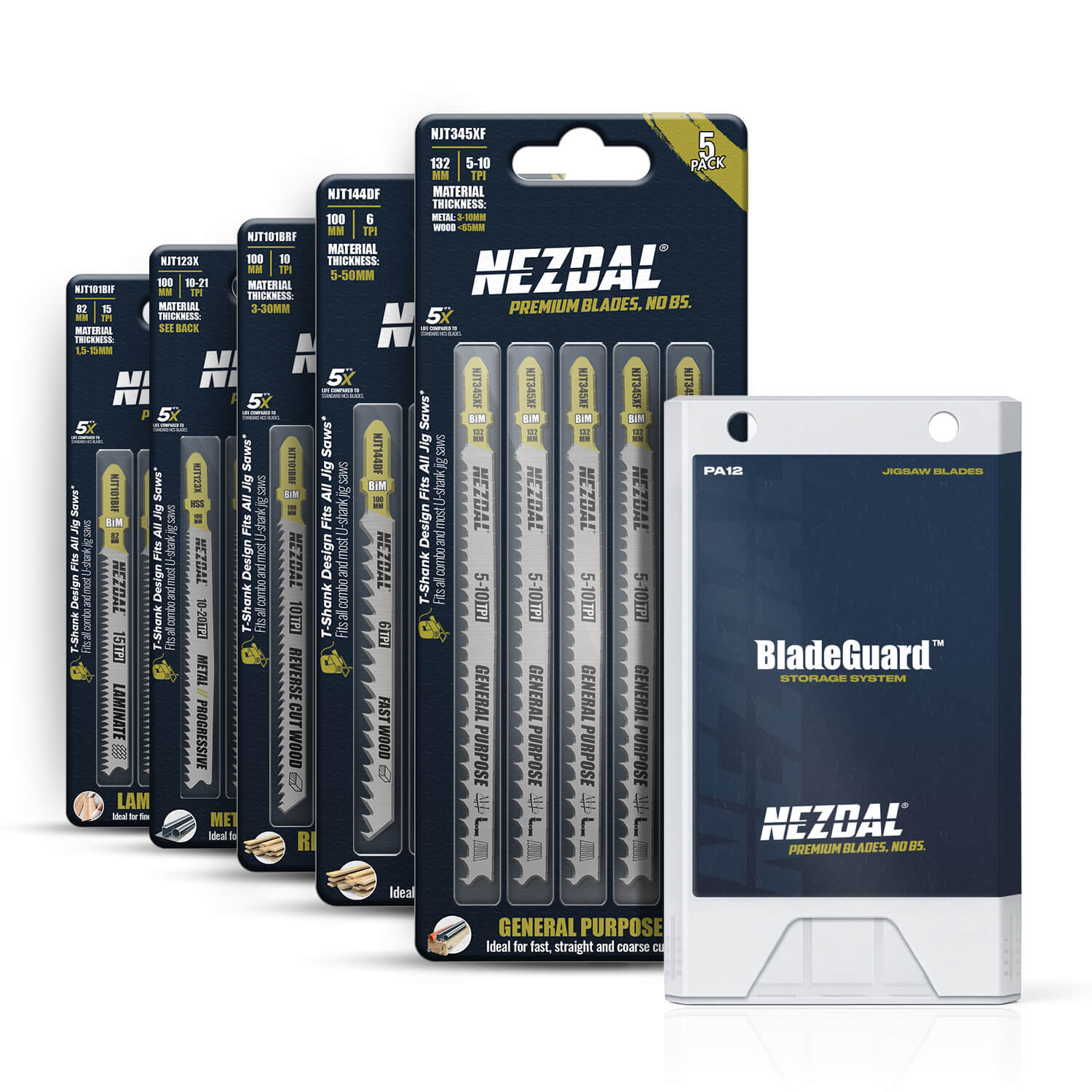 Carpenter´s Favourites | Jig Saw Blades | 25 pcs | Incl. storage box