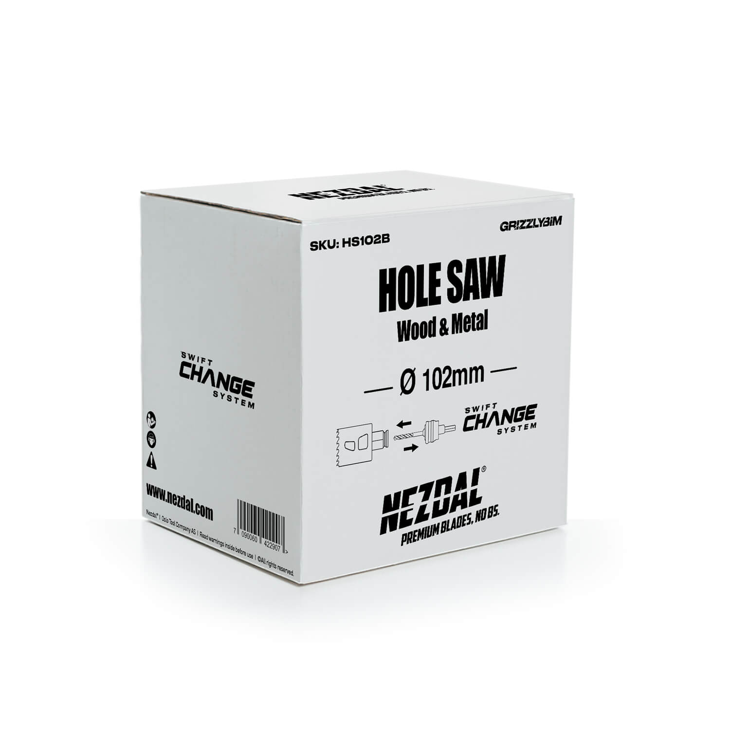 102mm | Træ & Metal | Grizzly BiM® | Hulsav
