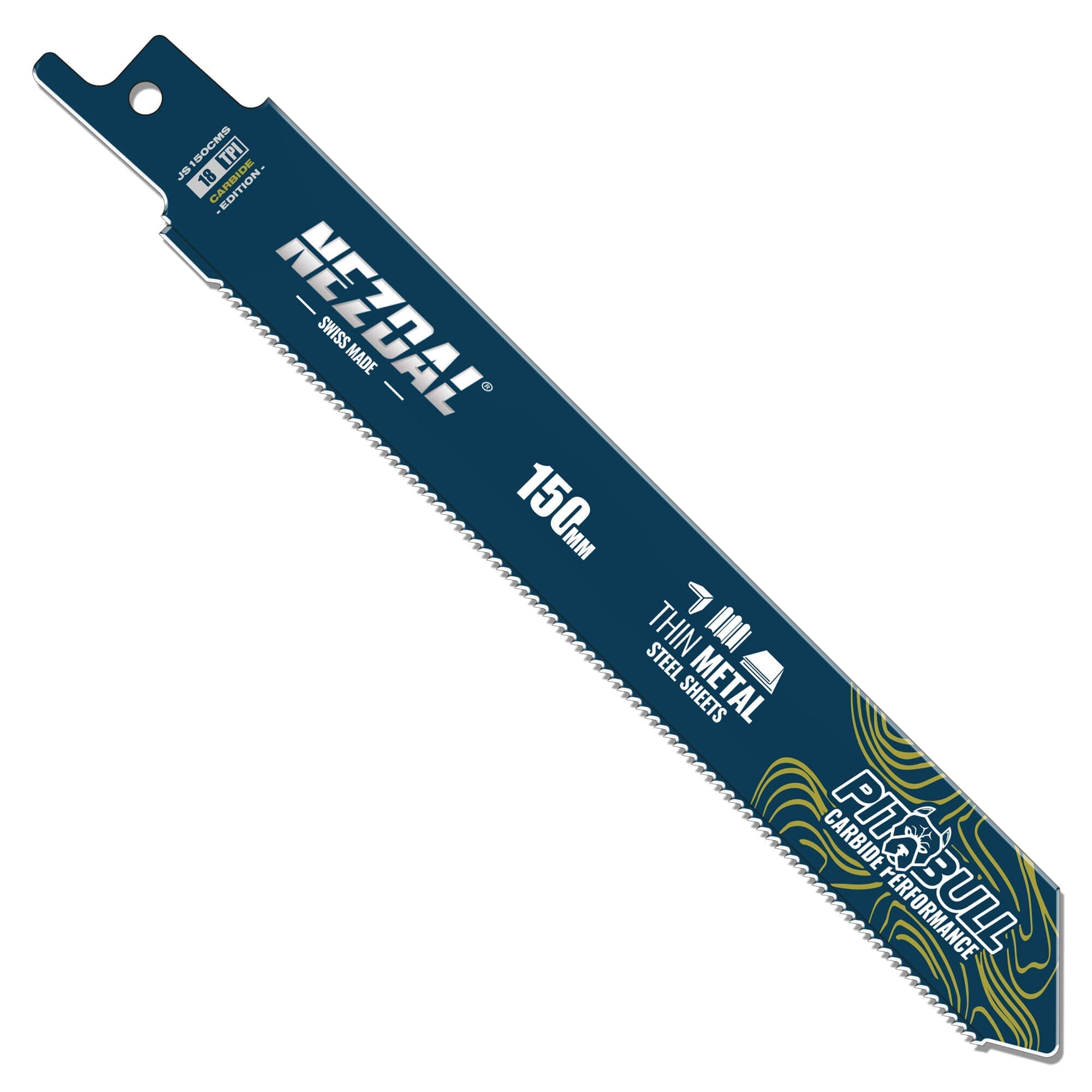 Tyndt Metal, Metalplader | Fin Finish | 150mm | 50X levetid | Carbide Performance | Bajonetsavklinge