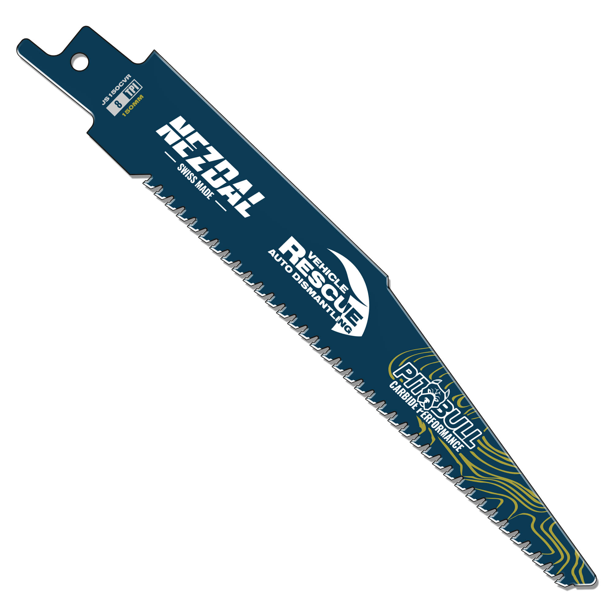 Redningsarbejde | Autostål | 150mm | 50X levetid | Carbide Performance | Bajonetsavklinge