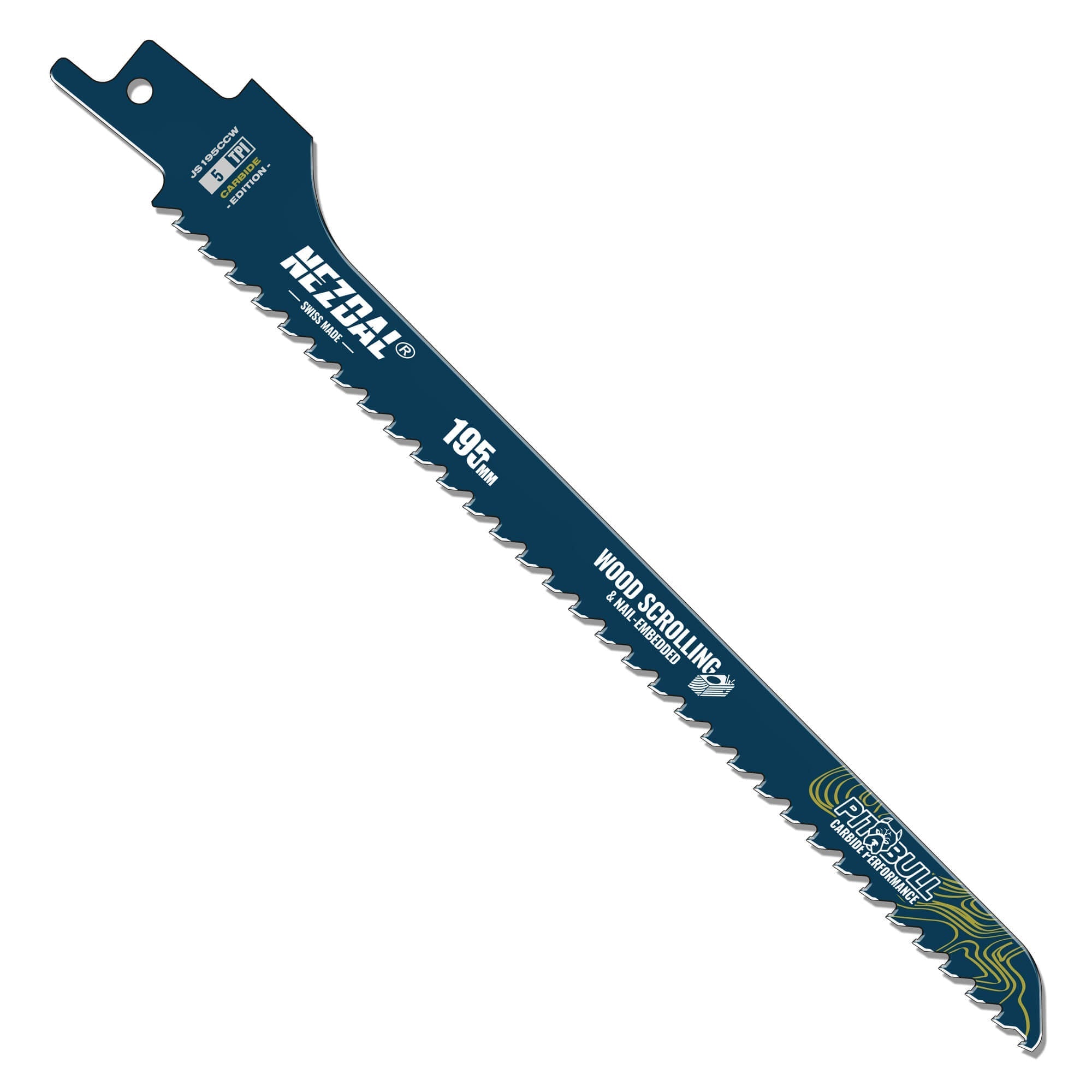 Kurvesnit | Multi-Material | 195mm | 50X levetid | Carbide Performance | Bajonetsavklinge