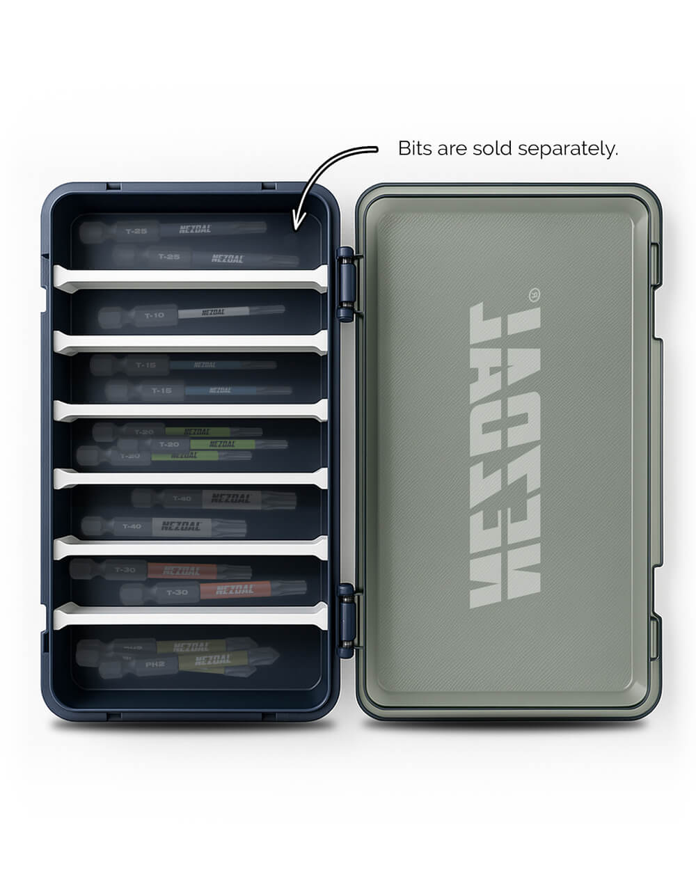 Storage box for bits | Adjustable dividers | Safe & dry storage