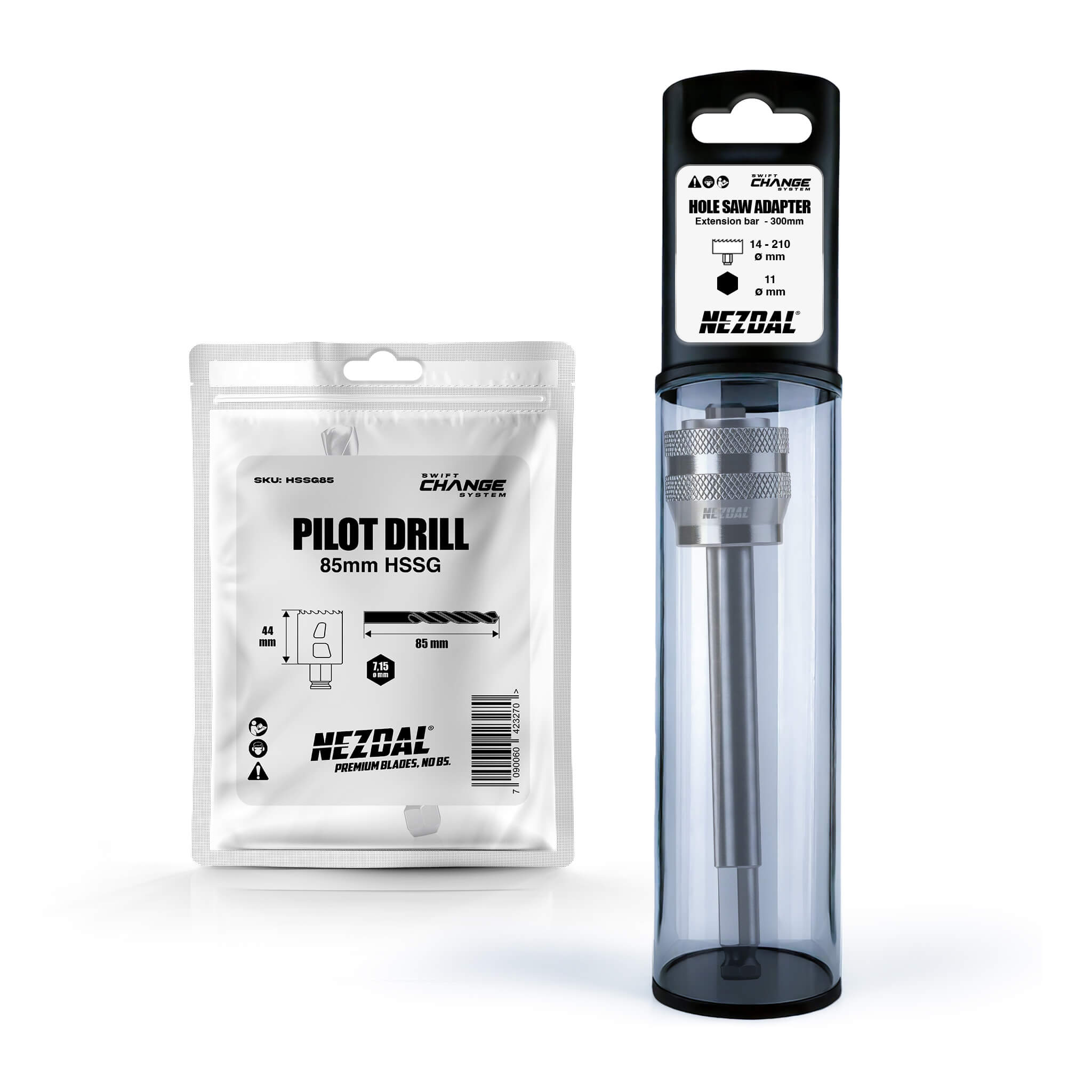 Adaptersæt | 300mm længde | Anbefalet til Grizzly BiM® hulsave