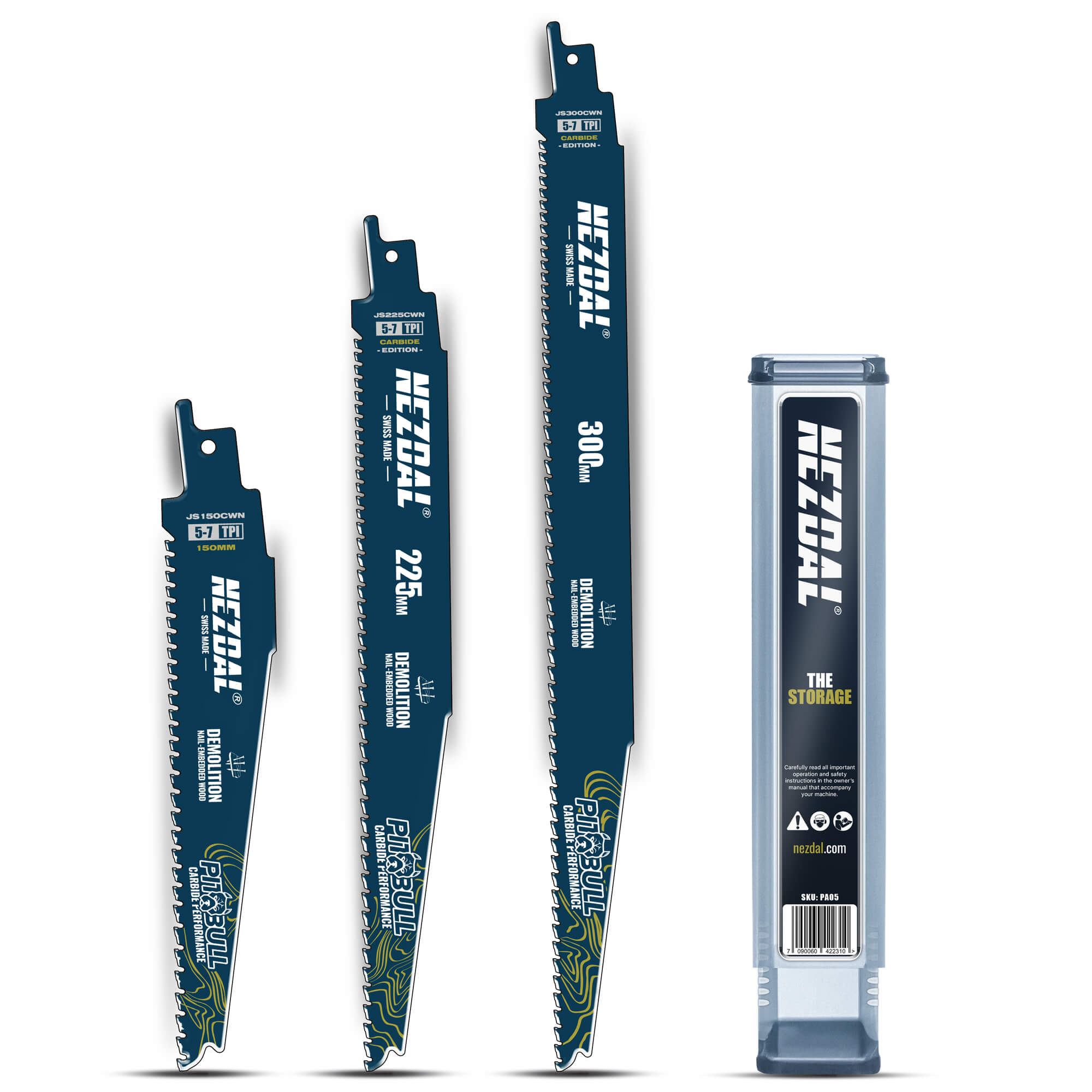 Demolition | Træ &amp; Metal | 50X levetid | Carbide Performance | 3 stk | Inkl. opbevaringsboks